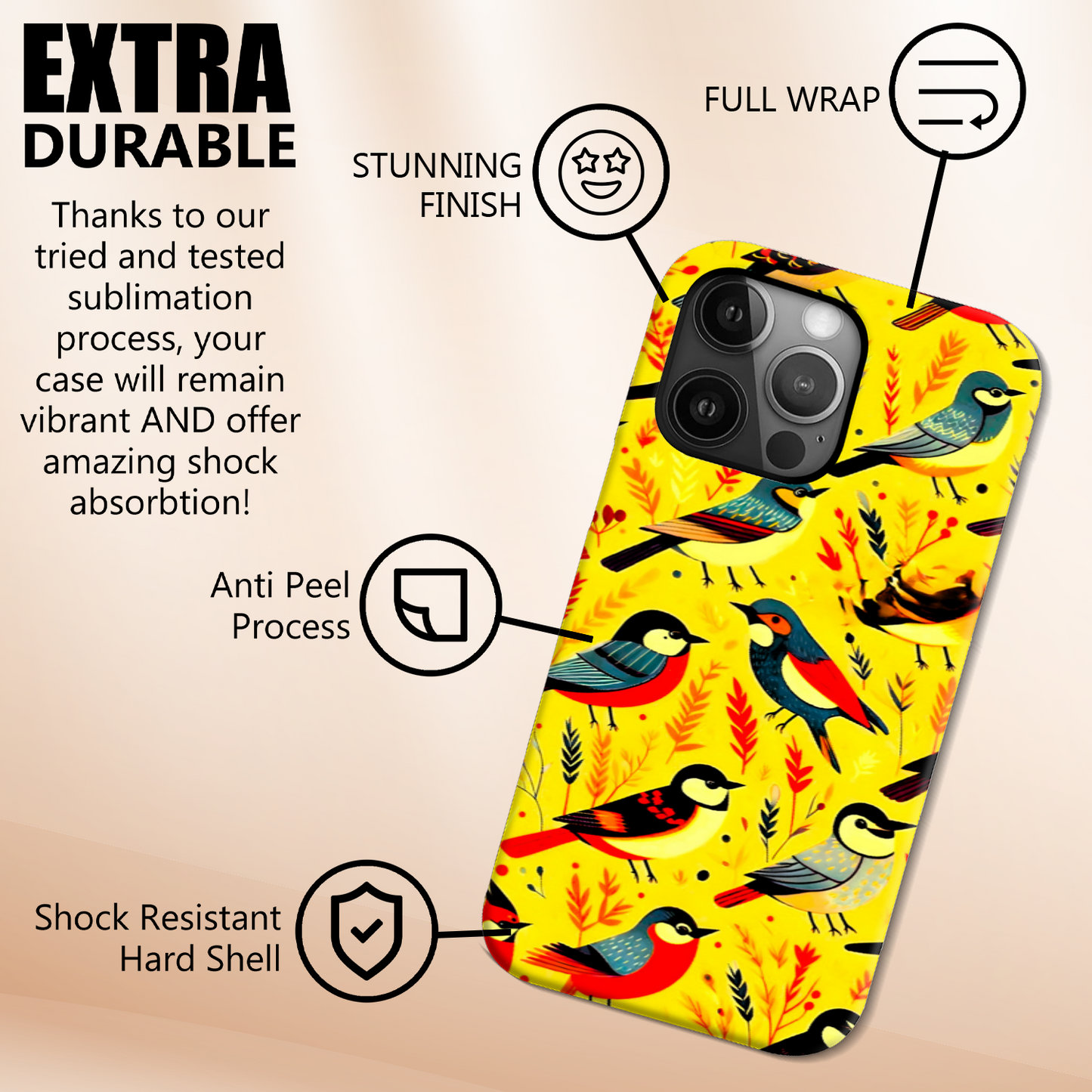 A Bird In Hand 1, Tough Phone Case, Full Wrap Technology, Crafted From Premium Polycarbonate, Great Gift Idea...