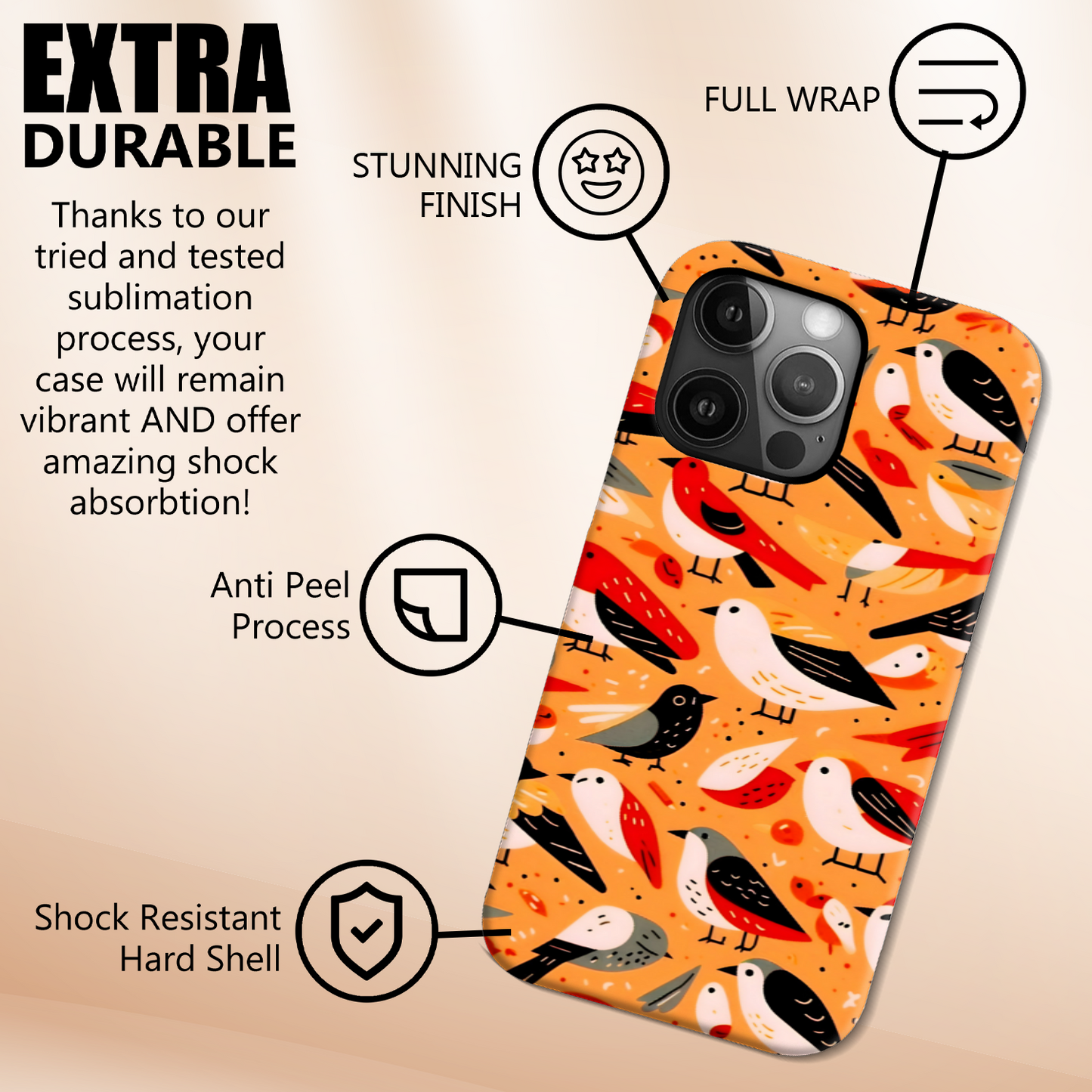 A Bird In Hand 2, Tough Phone Case, Full Wrap Technology, Crafted From Premium Polycarbonate, Great Gift Idea...