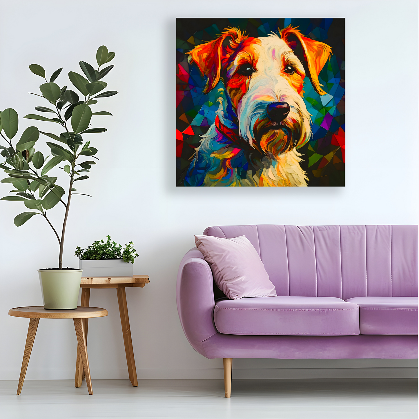 Wirehaired Terrier, Printed On High Quality Canvas, Vivid Colours, Box Canvas, Unique Images, A Gift To Last A Lifetime...