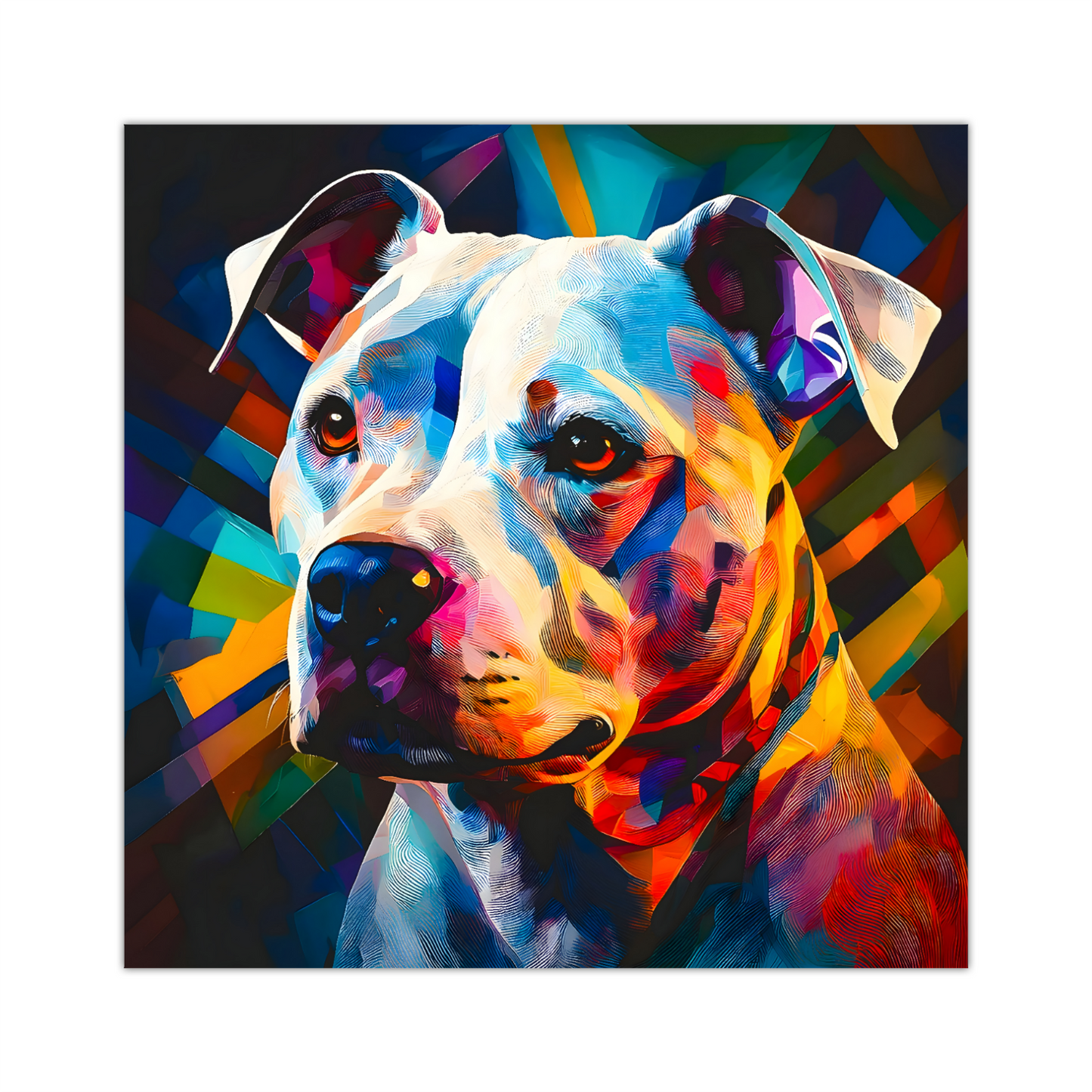 Staffordshire Bull Terrier, Printed On High Quality Canvas, Vivid Colours, Box Canvas, Unique Images, A Gift To Last A Lifetime...
