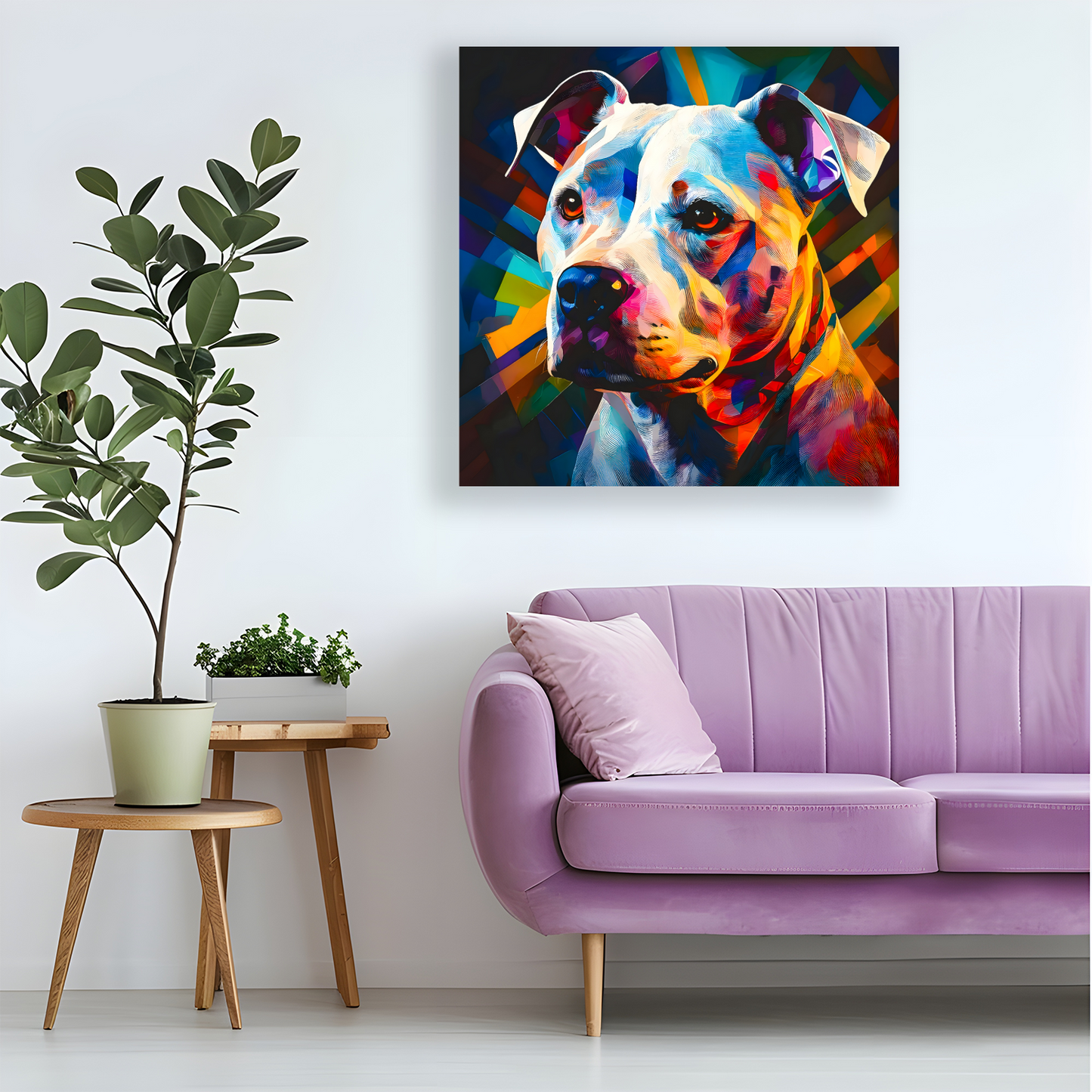 Staffordshire Bull Terrier, Printed On High Quality Canvas, Vivid Colours, Box Canvas, Unique Images, A Gift To Last A Lifetime...