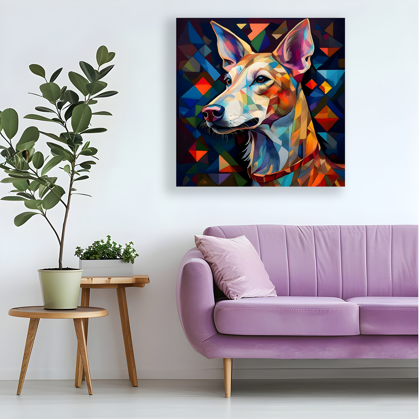 Deer Hound, Printed On High Quality Canvas, Vivid Colours, Box Canvas, Unique Images, A Gift To Last A Lifetime...