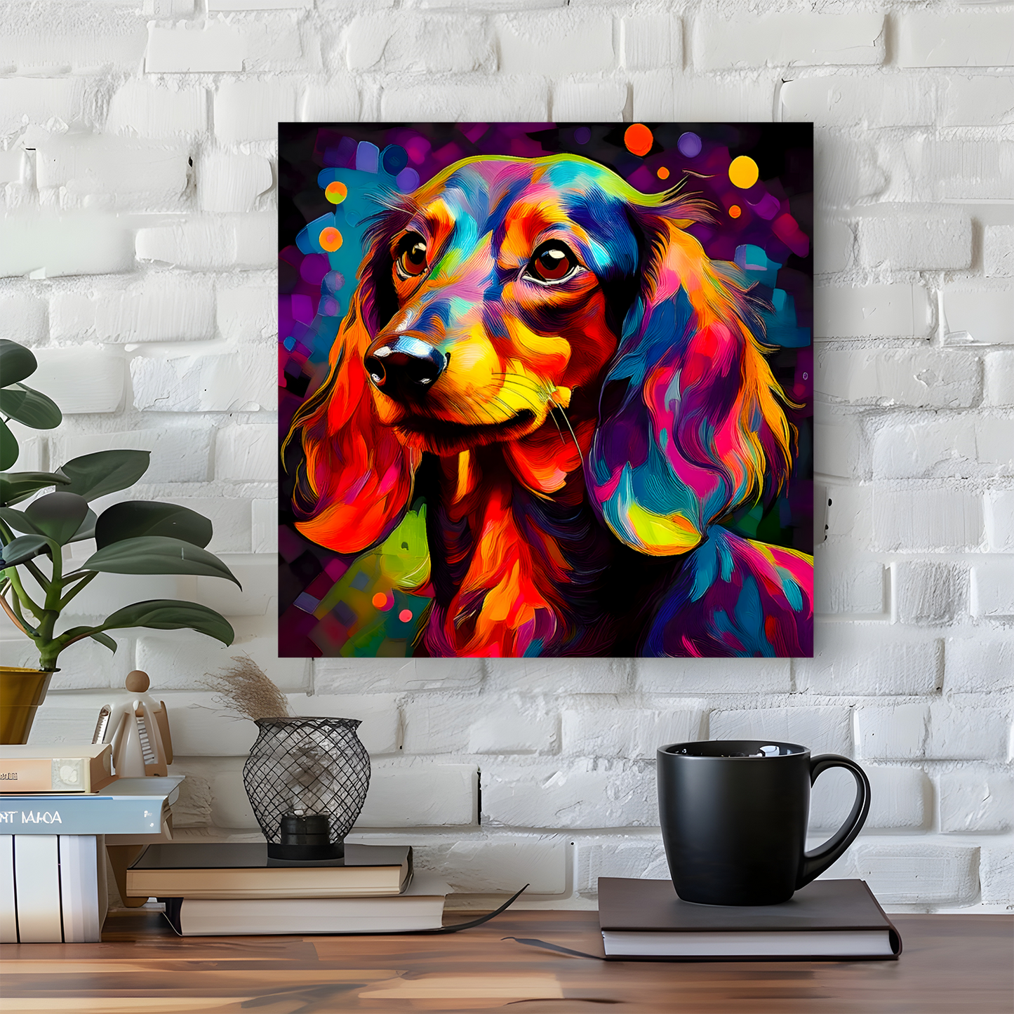 Long Haired Dachshund, Printed On High Quality Canvas, Vivid Colours, Box Canvas, Unique Images, A Gift To Last A Lifetime...
