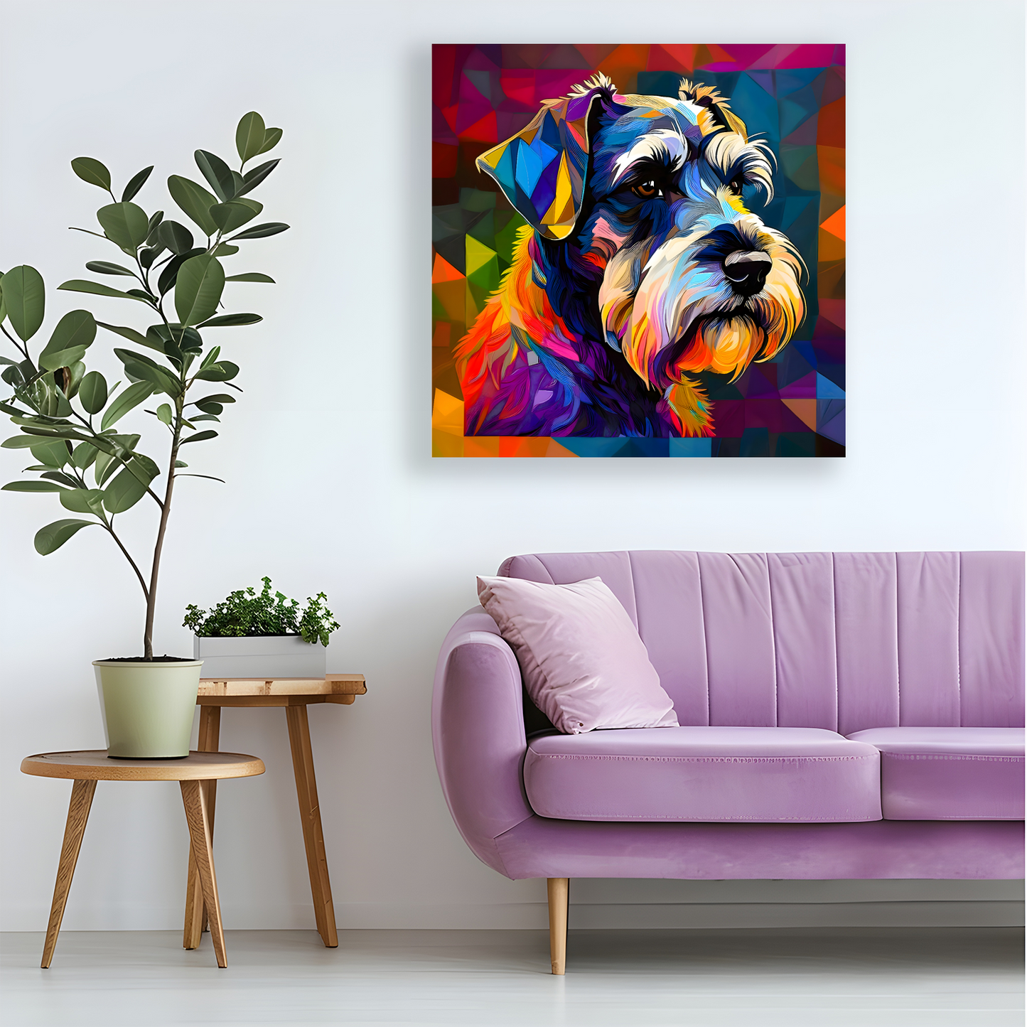 Schnauzer, Printed On High Quality Canvas, Vivid Colours, Box Canvas, Unique Images, A Gift To Last A Lifetime...