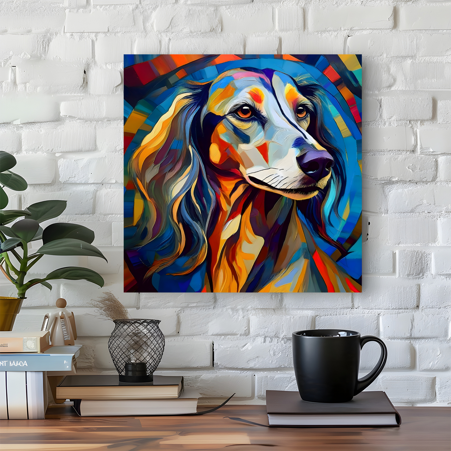 Saluki, Printed On High Quality Canvas, Vivid Colours, Box Canvas, Unique Images, A Gift To Last A Lifetime...