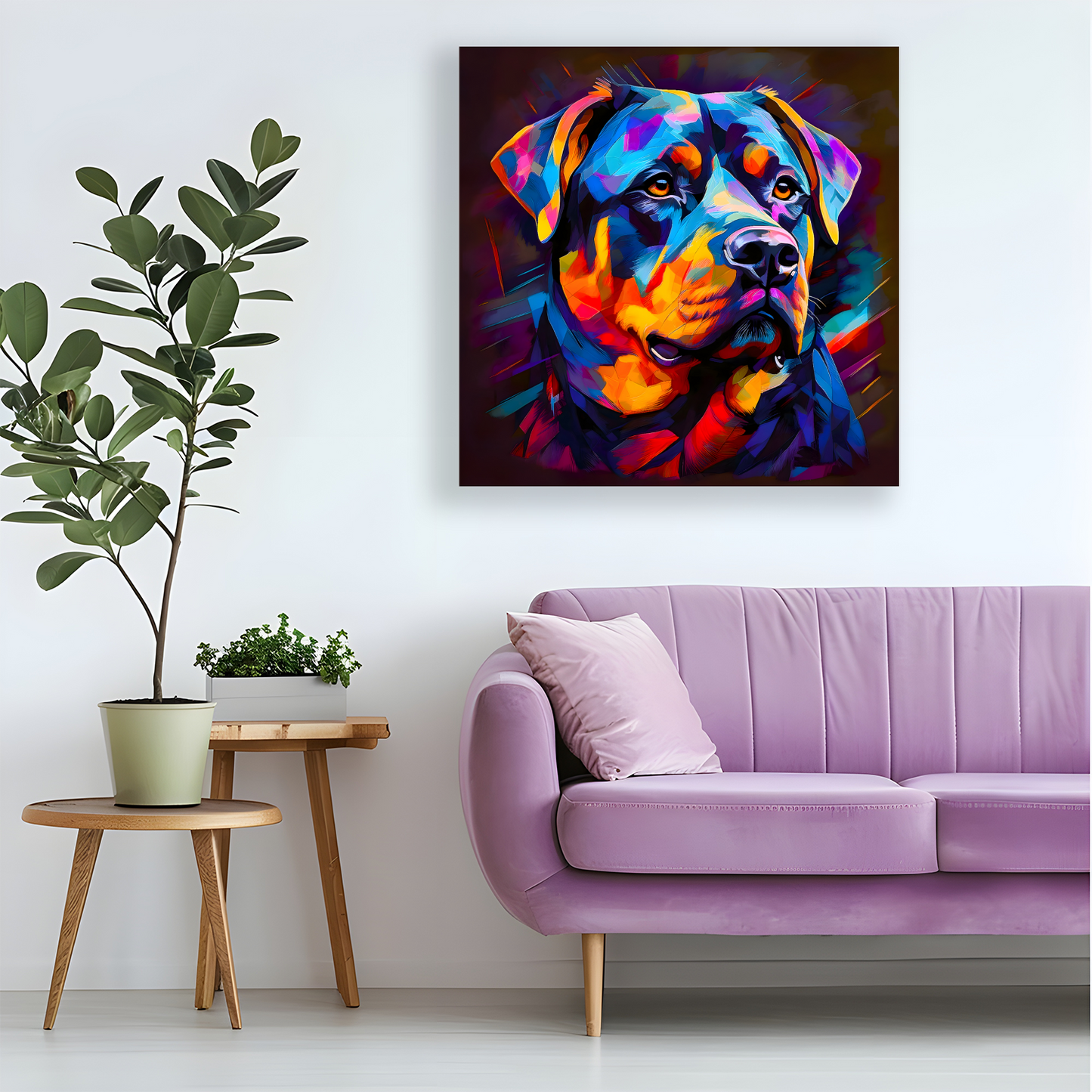 Rotweiler, Printed On High Quality Canvas, Vivid Colours, Box Canvas, Unique Images, A Gift To Last A Lifetime...