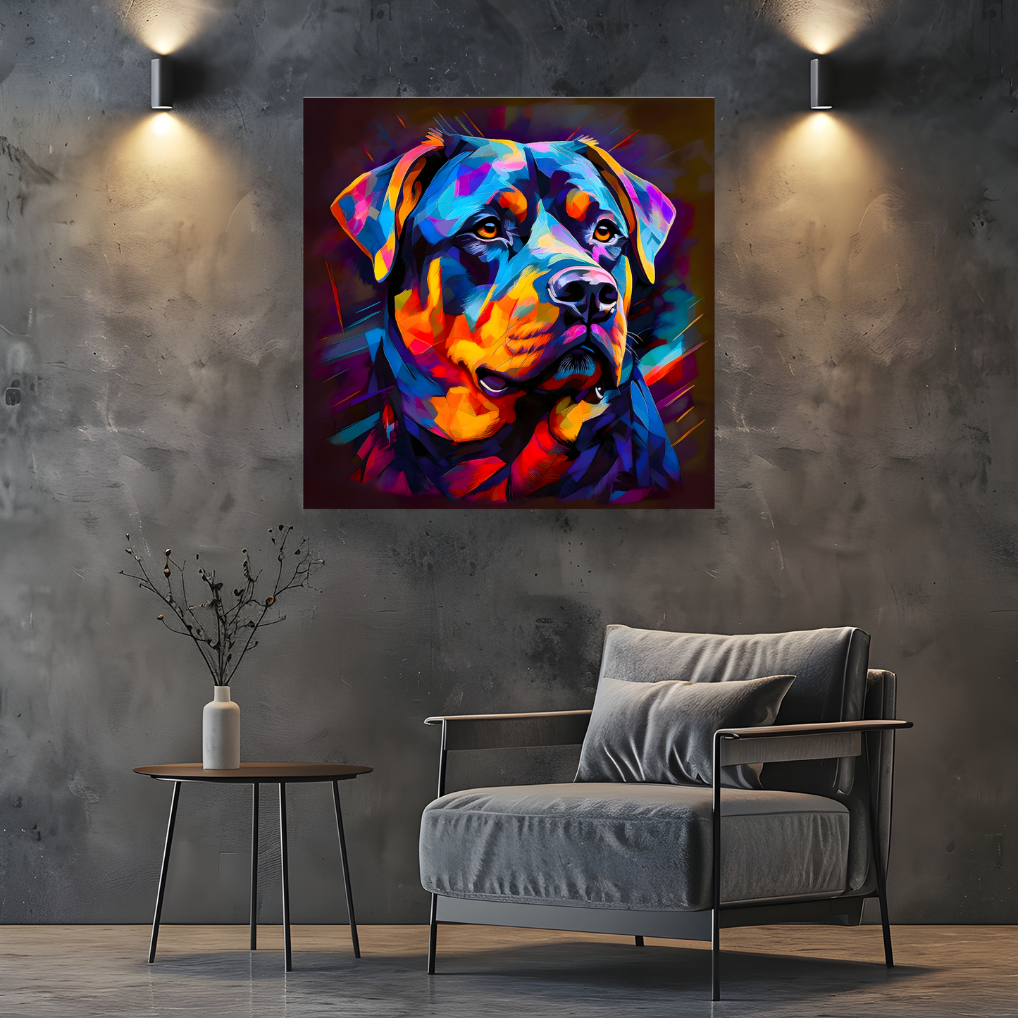 Rotweiler, Printed On High Quality Canvas, Vivid Colours, Box Canvas, Unique Images, A Gift To Last A Lifetime...