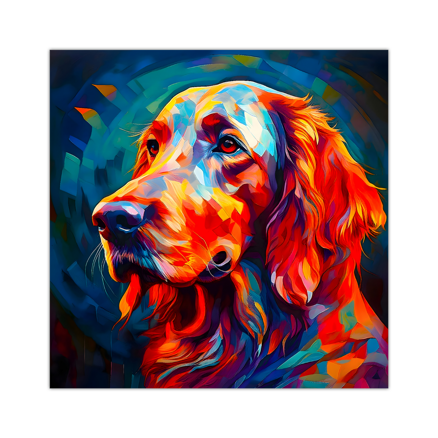 Red Setter, Printed On High Quality Canvas, Vivid Colours, Box Canvas, Unique Images, A Gift To Last A Lifetime...