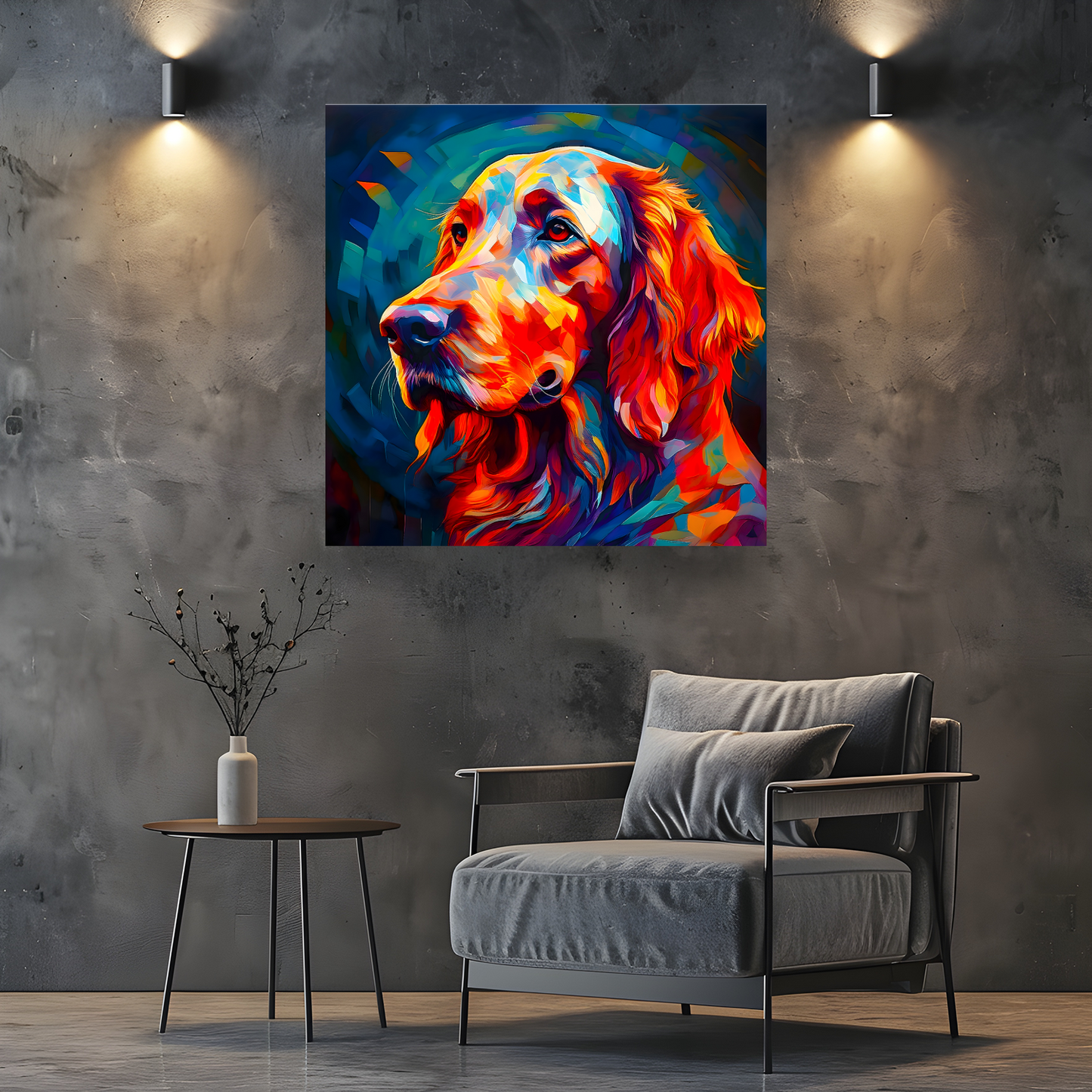 Red Setter, Printed On High Quality Canvas, Vivid Colours, Box Canvas, Unique Images, A Gift To Last A Lifetime...
