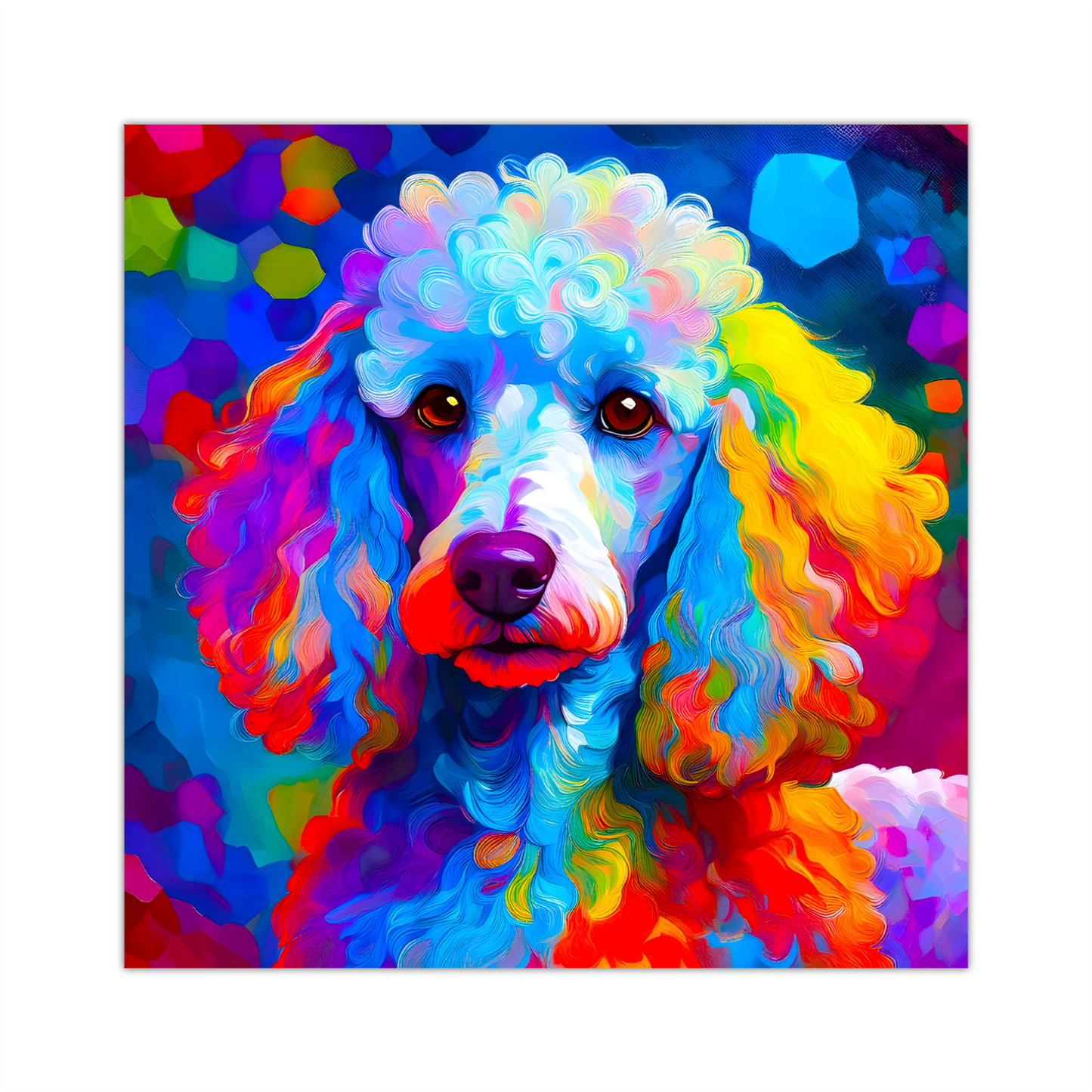 Poodle, Printed On High Quality Canvas, Vivid Colours, Box Canvas, Unique Images, A Gift To Last A Lifetime...
