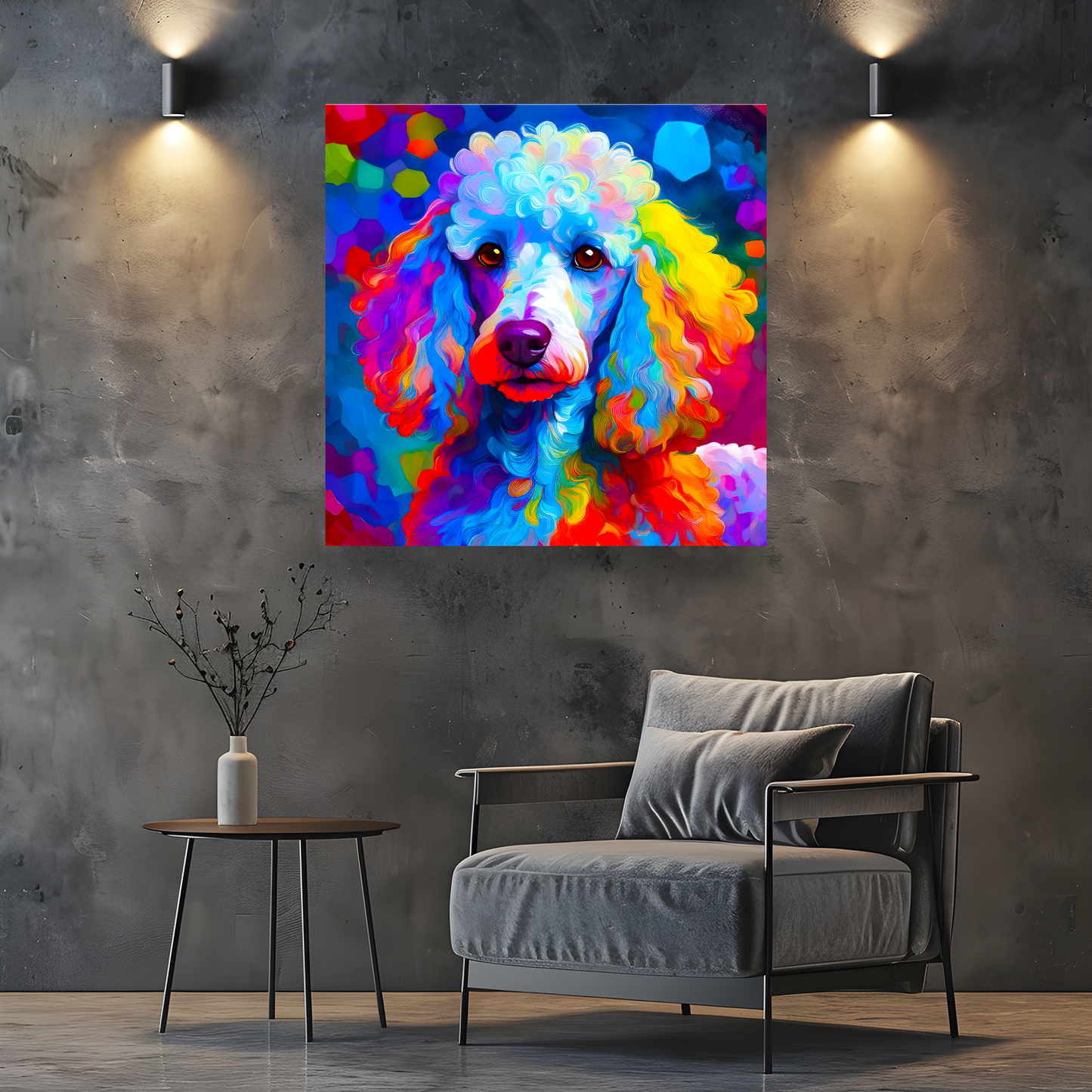 Poodle, Printed On High Quality Canvas, Vivid Colours, Box Canvas, Unique Images, A Gift To Last A Lifetime...