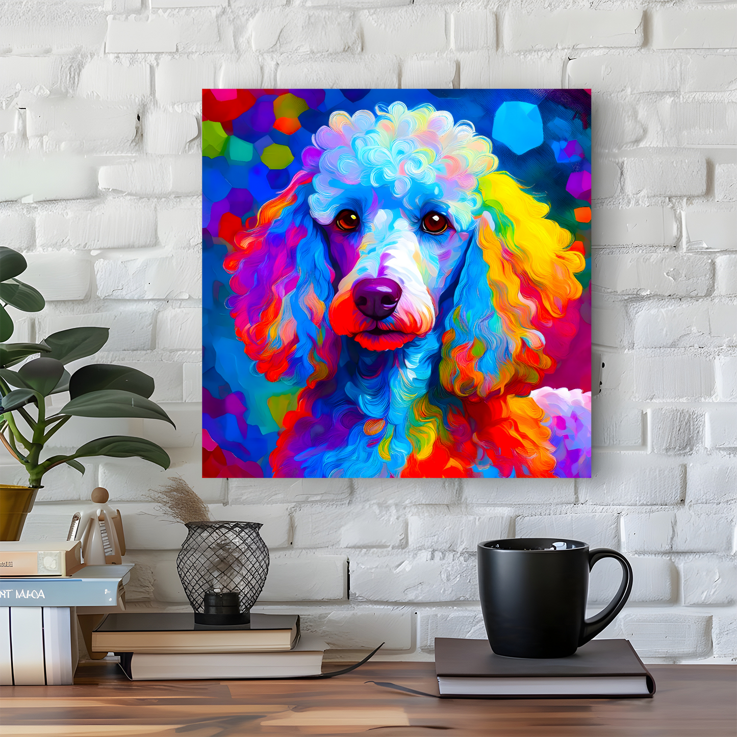 Poodle, Printed On High Quality Canvas, Vivid Colours, Box Canvas, Unique Images, A Gift To Last A Lifetime...