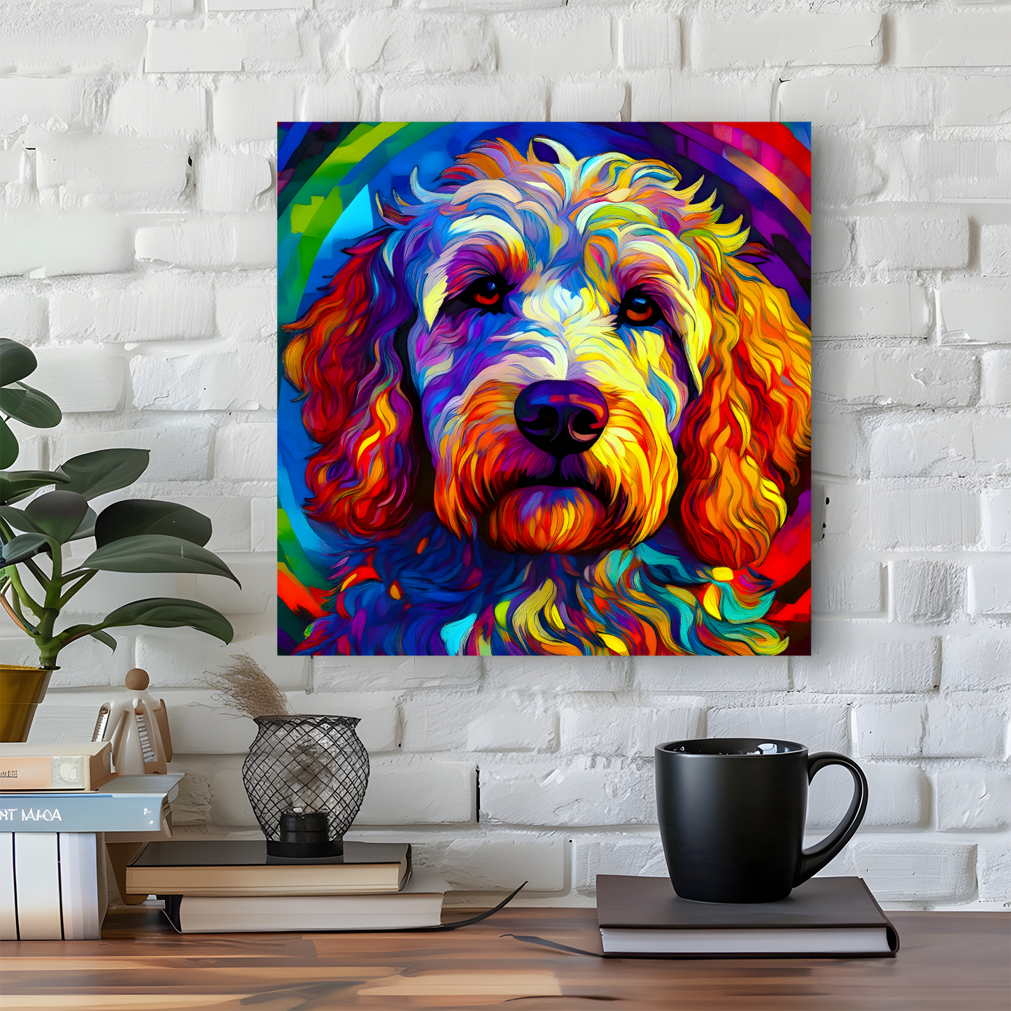 Labradoodle, Printed On High Quality Canvas, Vivid Colours, Box Canvas, Unique Images, A Gift To Last A Lifetime...