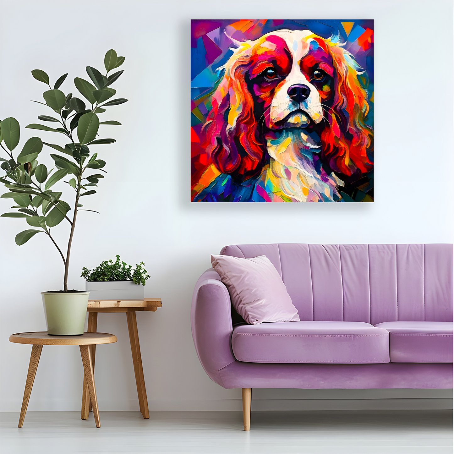 King Charles Spaniel, Printed On High Quality Canvas, Vivid Colours, Box Canvas, Unique Images, A Gift To Last A Lifetime...