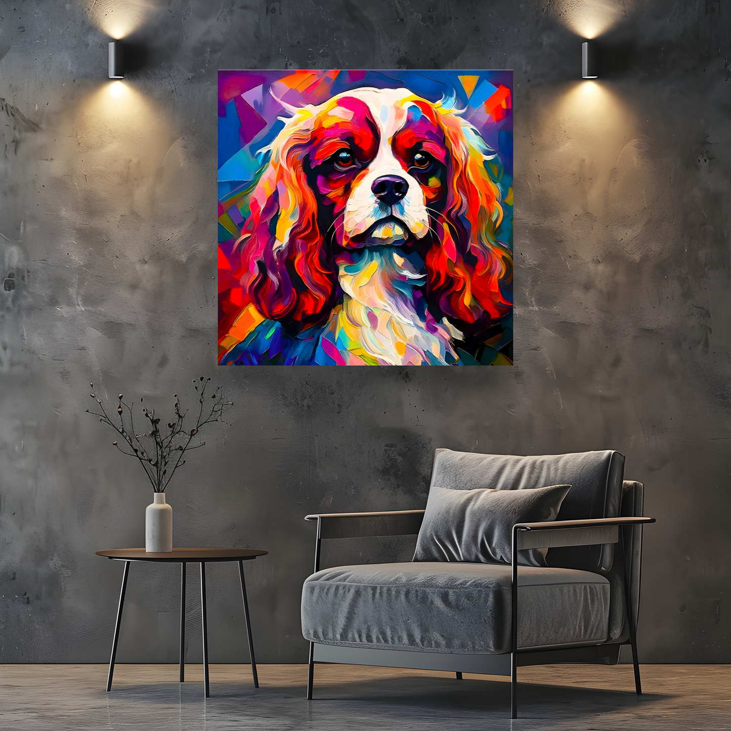 King Charles Spaniel, Printed On High Quality Canvas, Vivid Colours, Box Canvas, Unique Images, A Gift To Last A Lifetime...