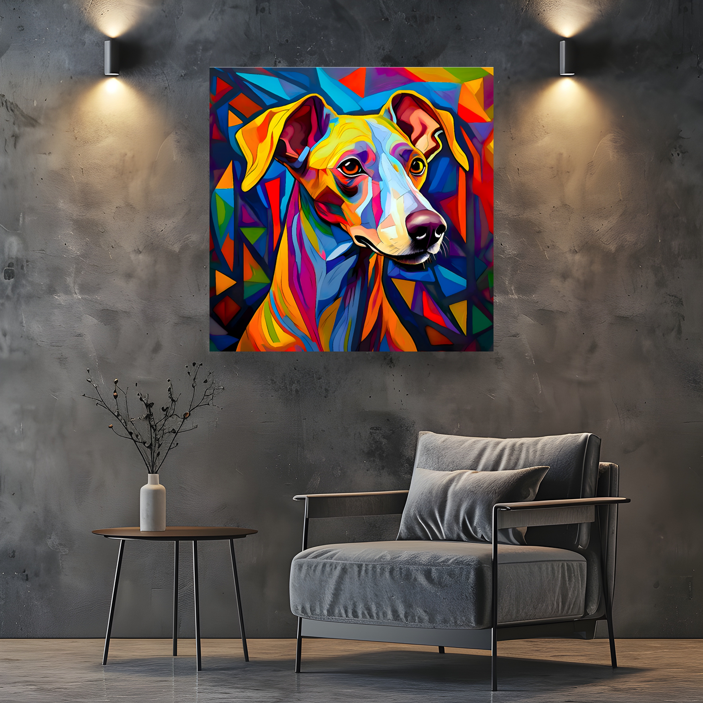 Italian Greyhound, Printed On High Quality Canvas, Vivid Colours, Box Canvas, Unique Images, A Gift To Last A Lifetime...