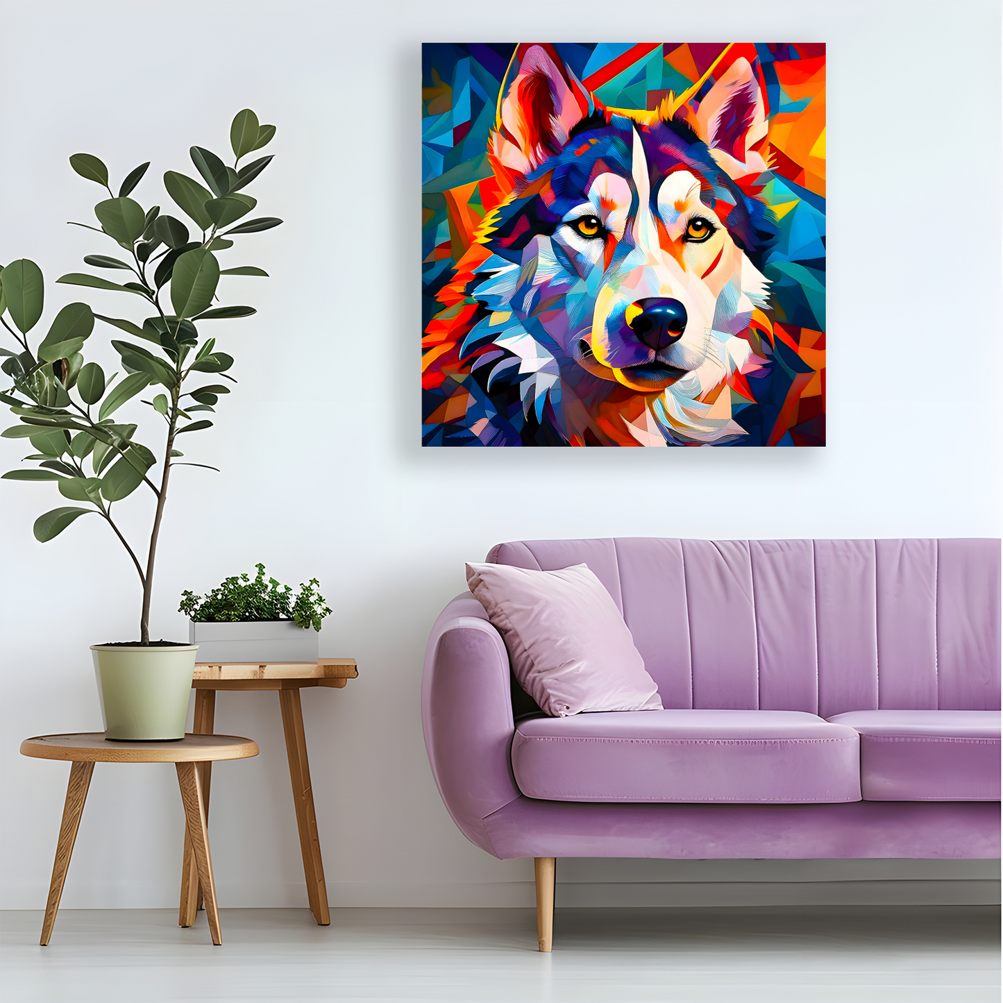 Husky, Printed On High Quality Canvas, Vivid Colours, Box Canvas, Unique Images, A Gift To Last A Lifetime...