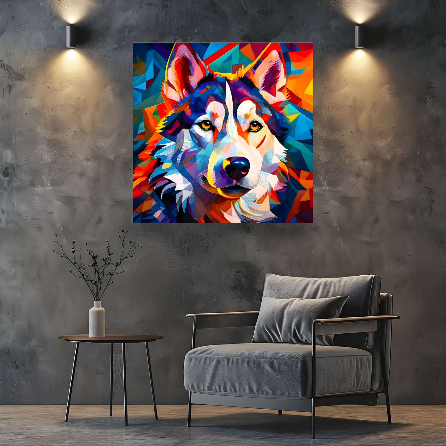 Husky, Printed On High Quality Canvas, Vivid Colours, Box Canvas, Unique Images, A Gift To Last A Lifetime...