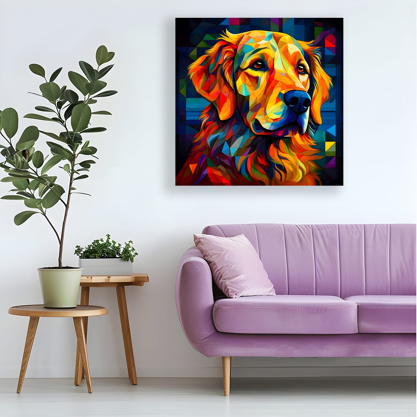 Golden Retriever, Printed On High Quality Canvas, Vivid Colours, Box Canvas, Unique Images, A Gift To Last A Lifetime...