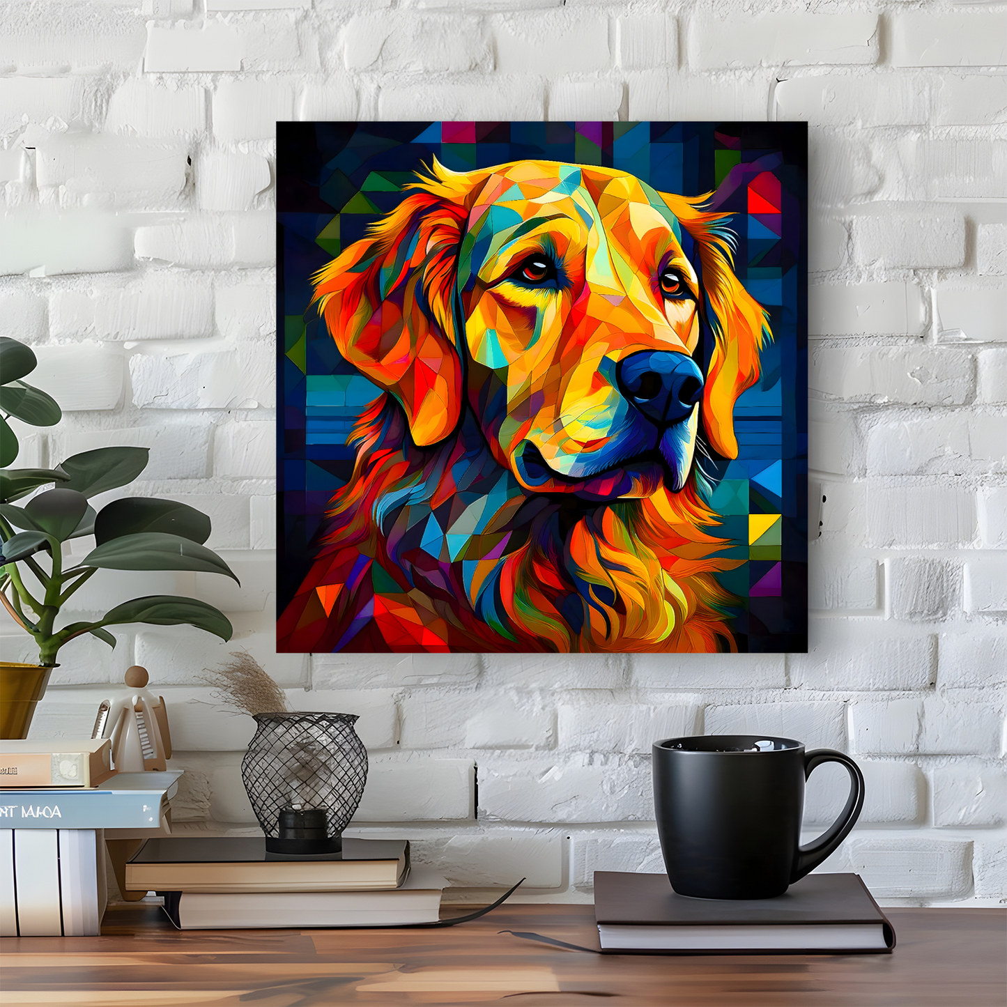 Golden Retriever, Printed On High Quality Canvas, Vivid Colours, Box Canvas, Unique Images, A Gift To Last A Lifetime...