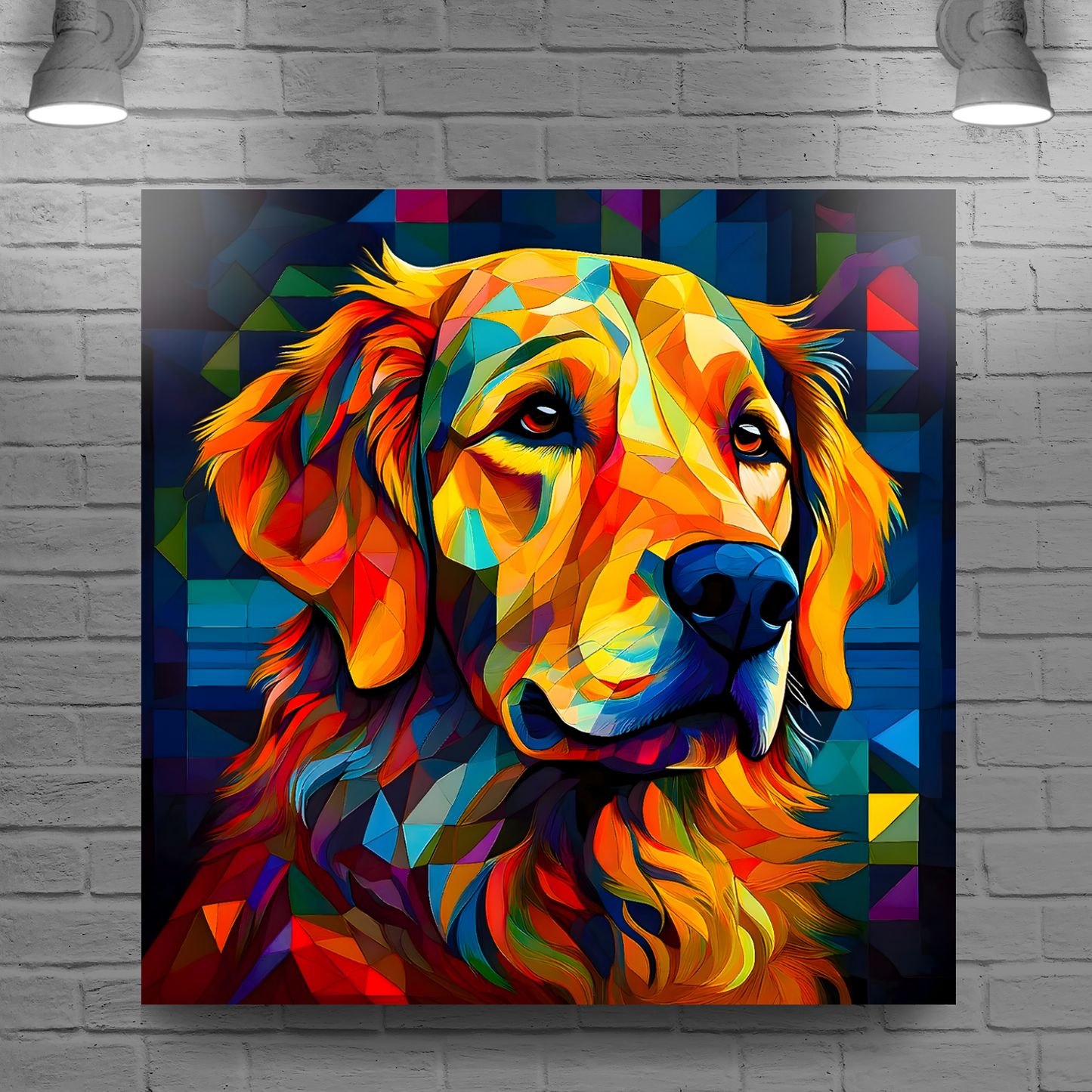Golden Retriever, Printed On High Quality Canvas, Vivid Colours, Box Canvas, Unique Images, A Gift To Last A Lifetime...