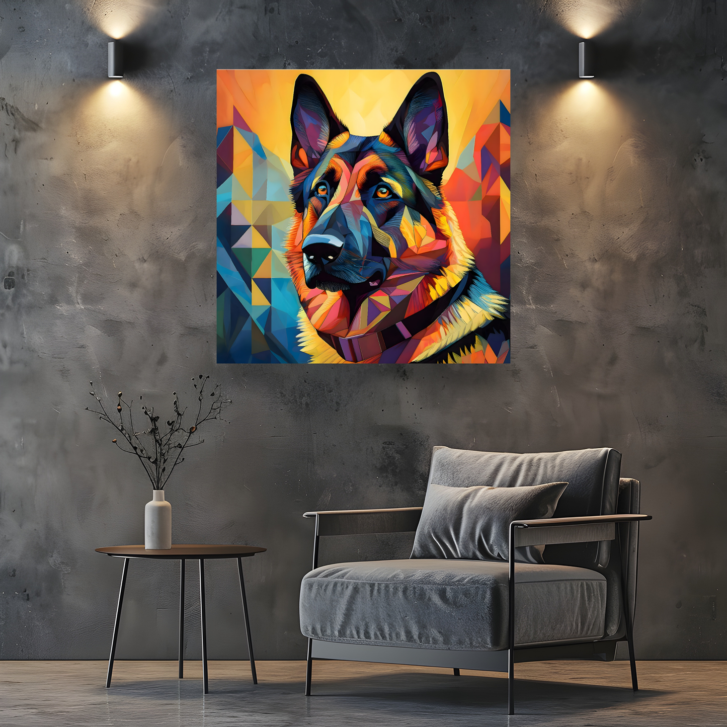 German Shepherd, Printed On High Quality Canvas, Vivid Colours, Box Canvas, Unique Images, A Gift To Last A Lifetime...