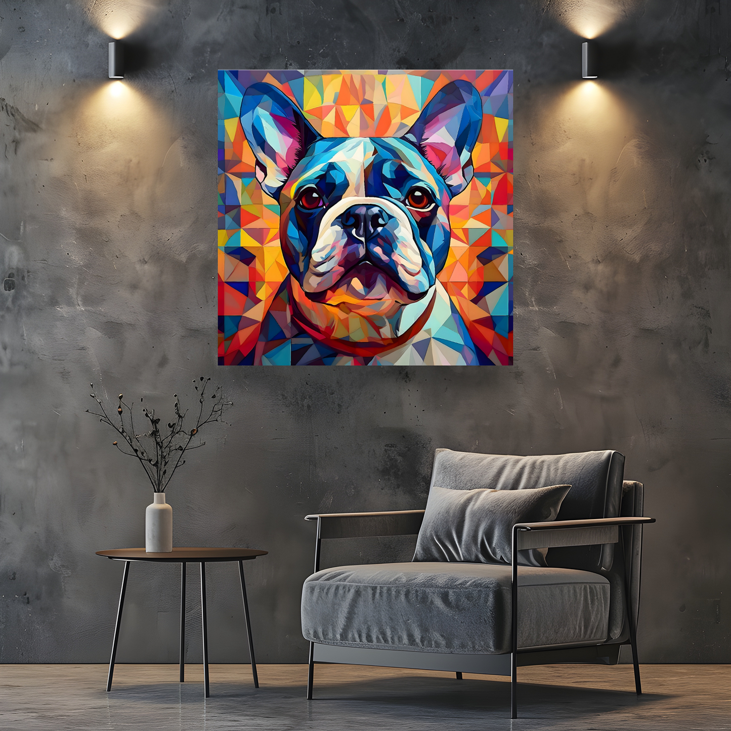 French Bulldog, Printed On High Quality Canvas, Vivid Colours, Box Canvas, Unique Images, A Gift To Last A Lifetime...