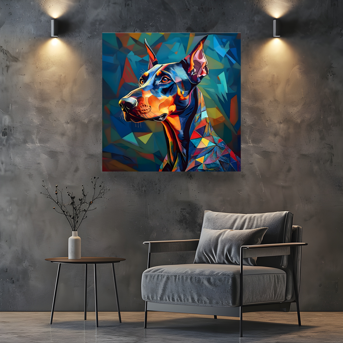 Doberman Pinscher, Printed On High Quality Canvas, Vivid Colours, Box Canvas, Unique Images, A Gift To Last A Lifetime...