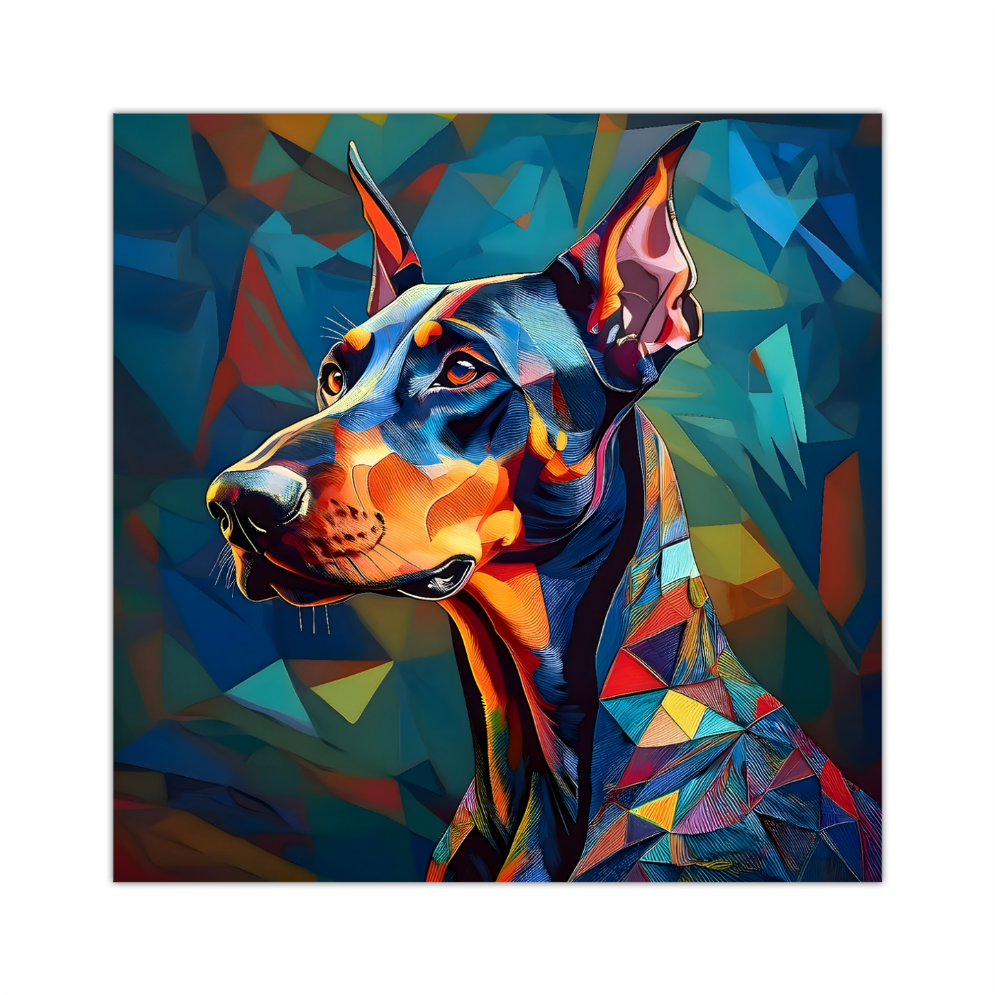 Doberman Pinscher, Printed On High Quality Canvas, Vivid Colours, Box Canvas, Unique Images, A Gift To Last A Lifetime...
