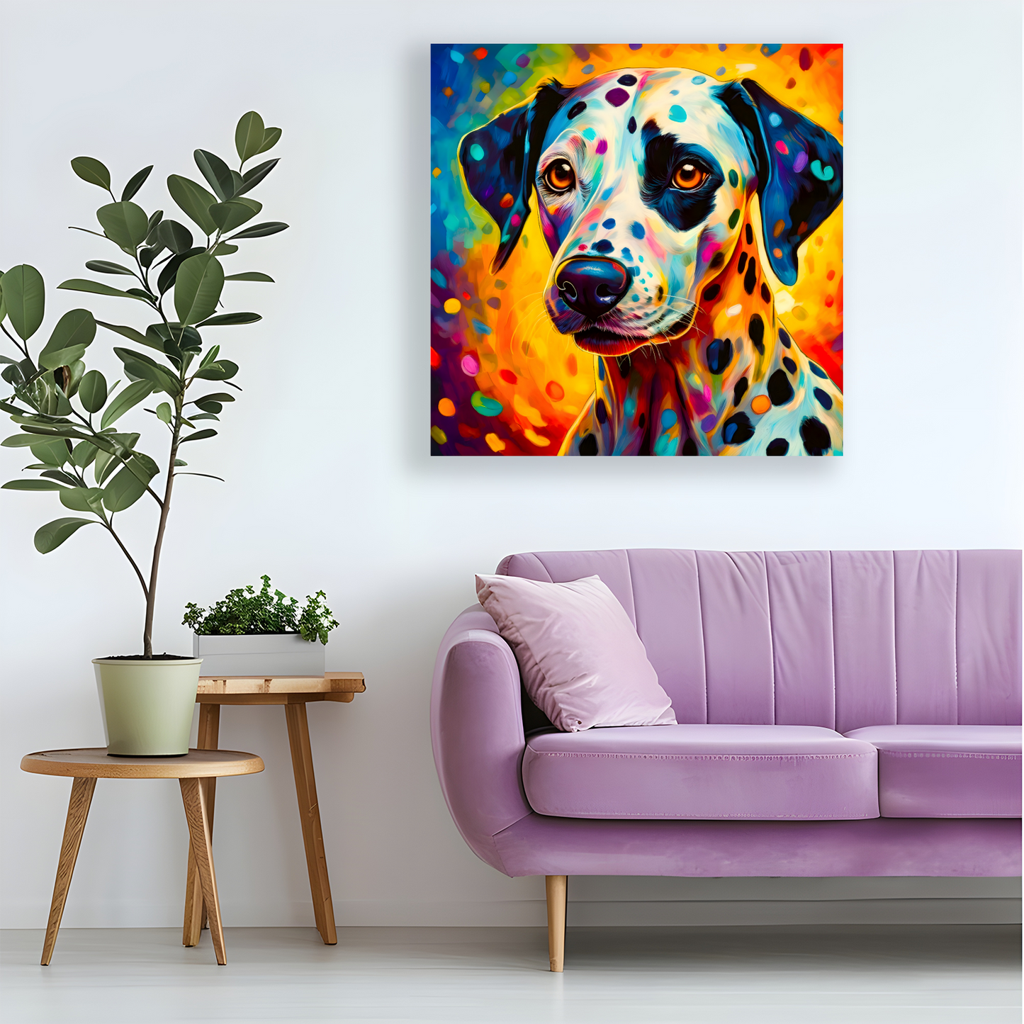 Dalmation, Printed On High Quality Canvas, Vivid Colours, Box Canvas, Unique Images, A Gift To Last A Lifetime...