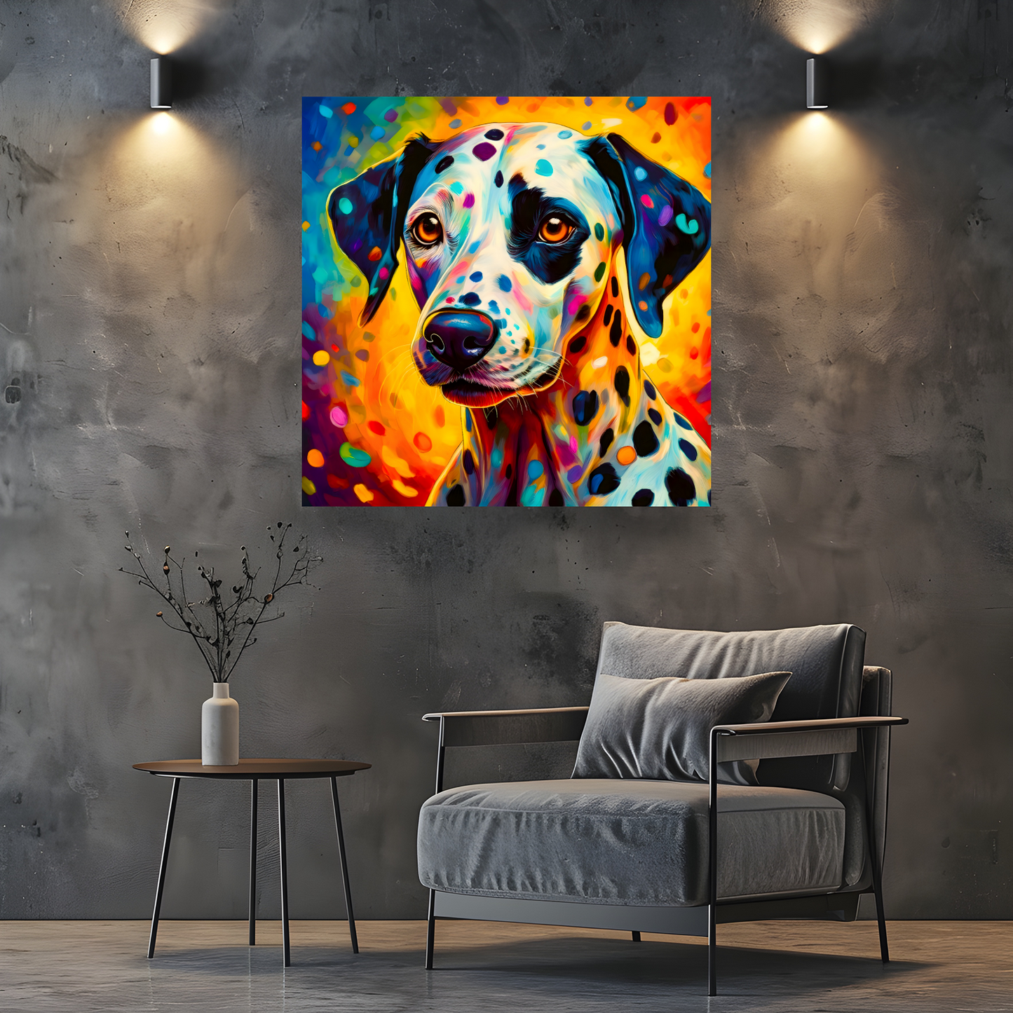 Dalmation, Printed On High Quality Canvas, Vivid Colours, Box Canvas, Unique Images, A Gift To Last A Lifetime...