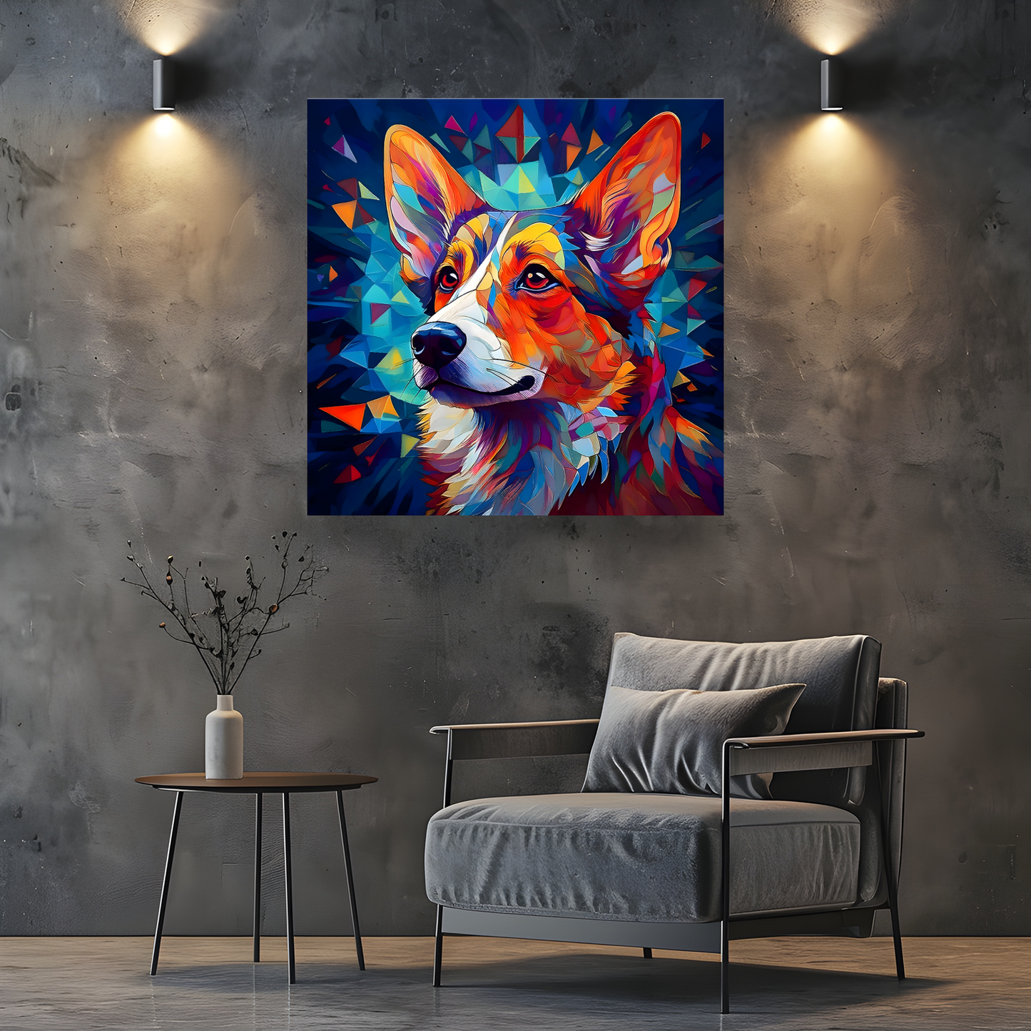 Corgi, Printed On High Quality Canvas, Vivid Colours, Box Canvas, Unique Images, A Gift To Last A Lifetime...