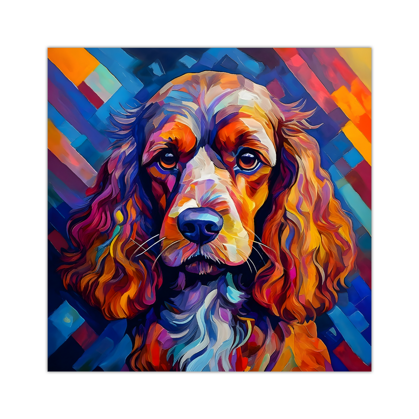 Cocker Spaniel, Printed On High Quality Canvas, Vivid Colours, Box Canvas, Unique Images, A Gift To Last A Lifetime...