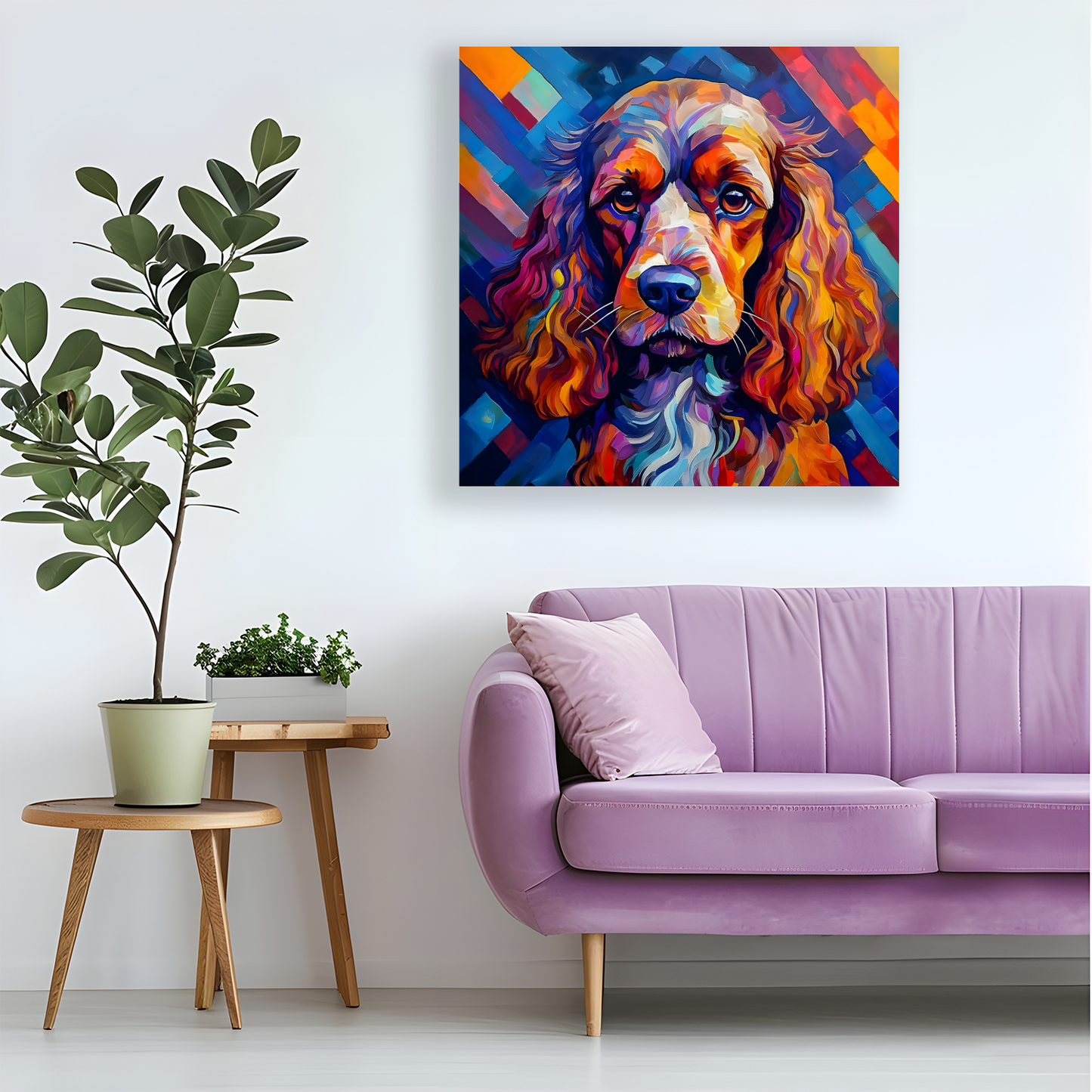Cocker Spaniel, Printed On High Quality Canvas, Vivid Colours, Box Canvas, Unique Images, A Gift To Last A Lifetime...