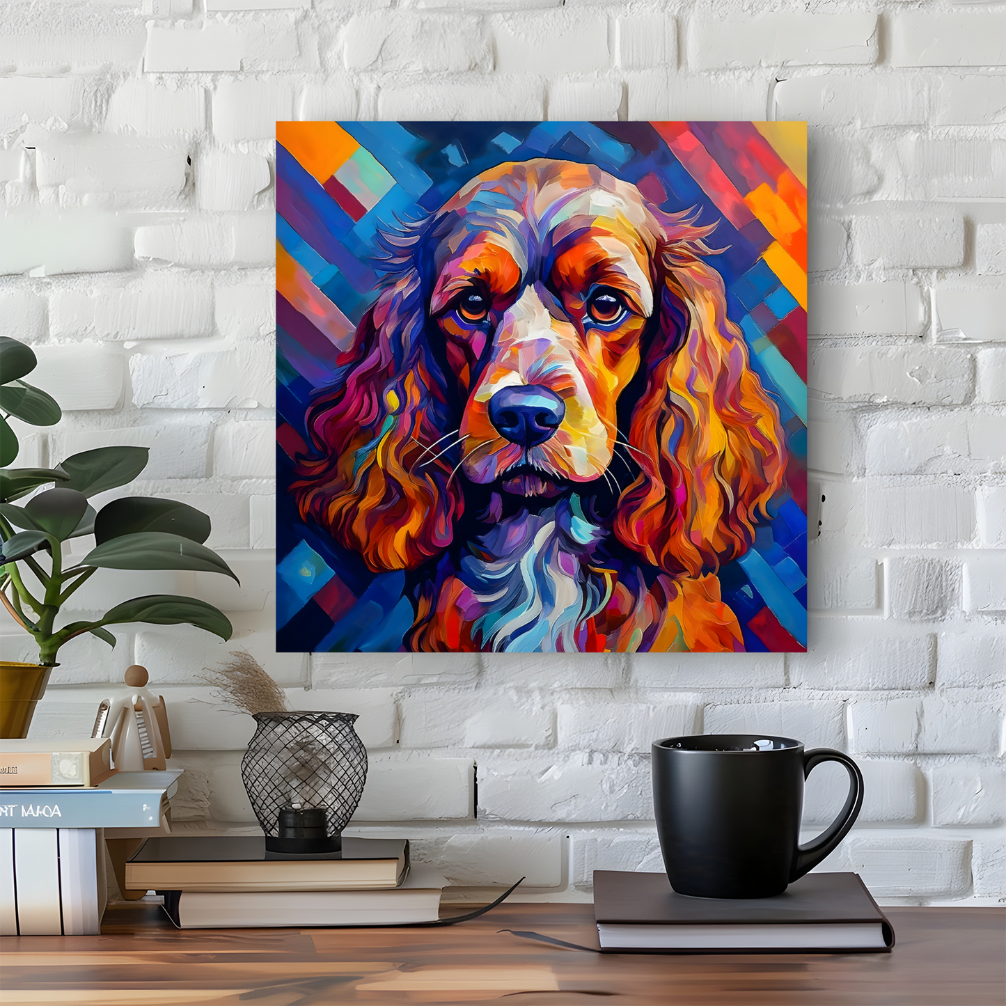 Cocker Spaniel, Printed On High Quality Canvas, Vivid Colours, Box Canvas, Unique Images, A Gift To Last A Lifetime...