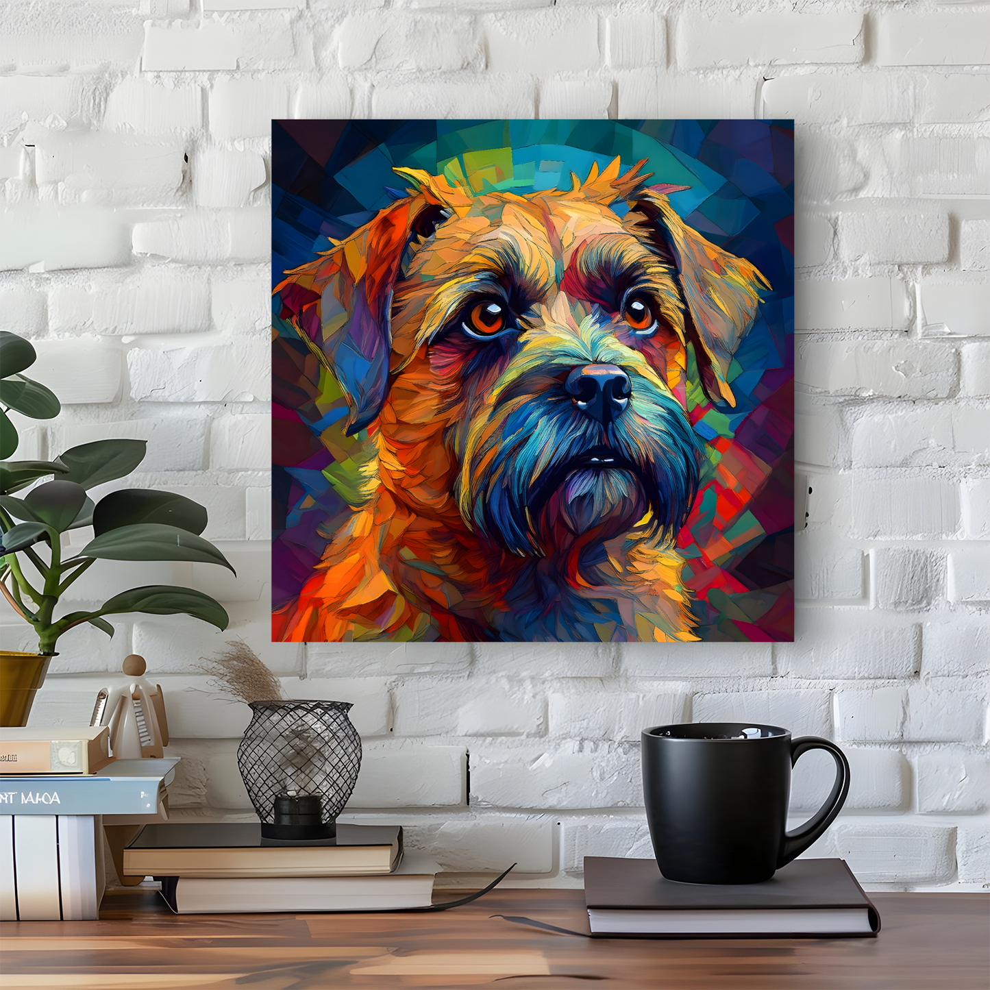 Border Terrier, Printed On High Quality Canvas, Vivid Colours, Box Canvas, Unique Images, A Gift To Last A Lifetime...