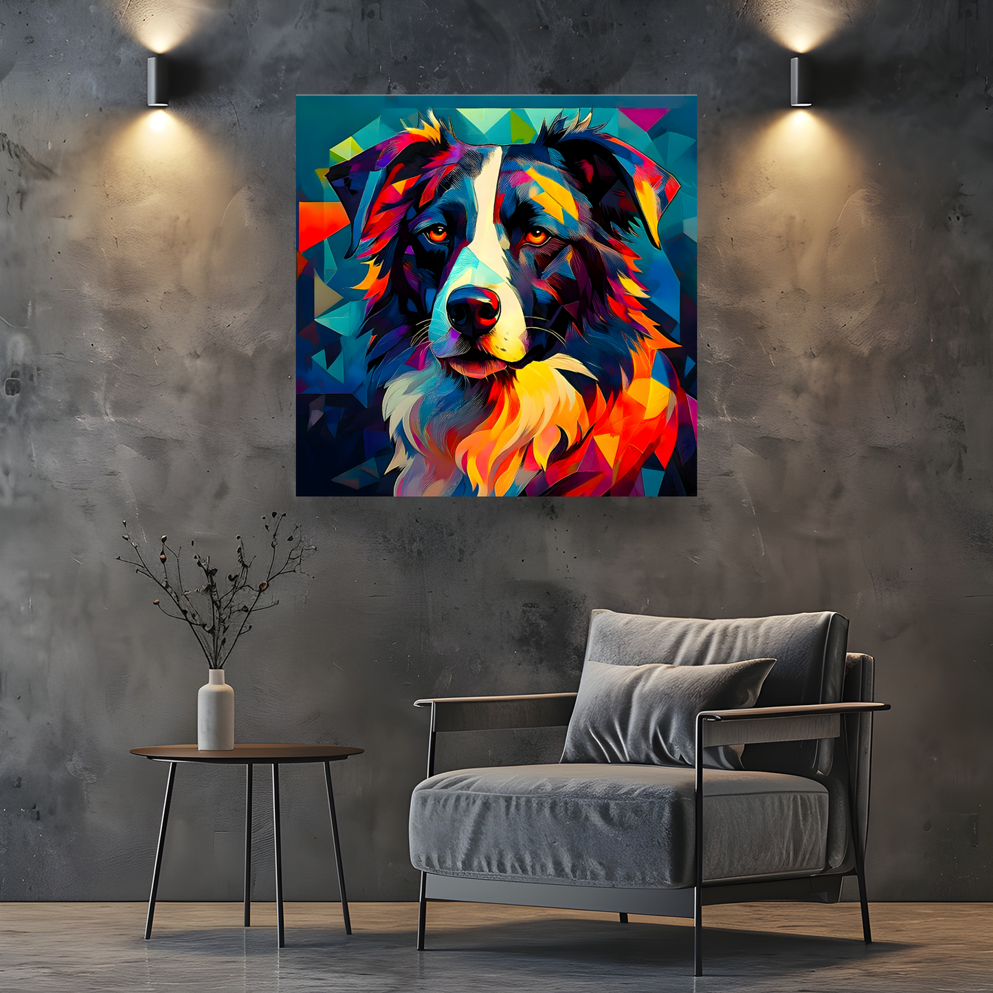 Border Collie, Printed On High Quality Canvas, Vivid Colours, Box Canvas, Unique Images, A Gift To Last A Lifetime...