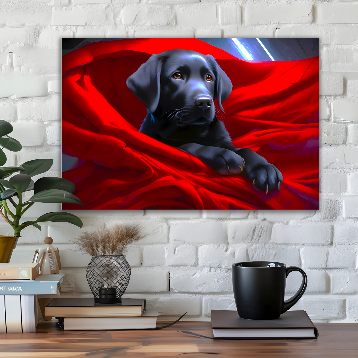 Labrador Puppy 1, Printed On High Quality Canvas, Vivid Colours, Box Canvas, Unique Images, A Gift To Last A Lifetime...