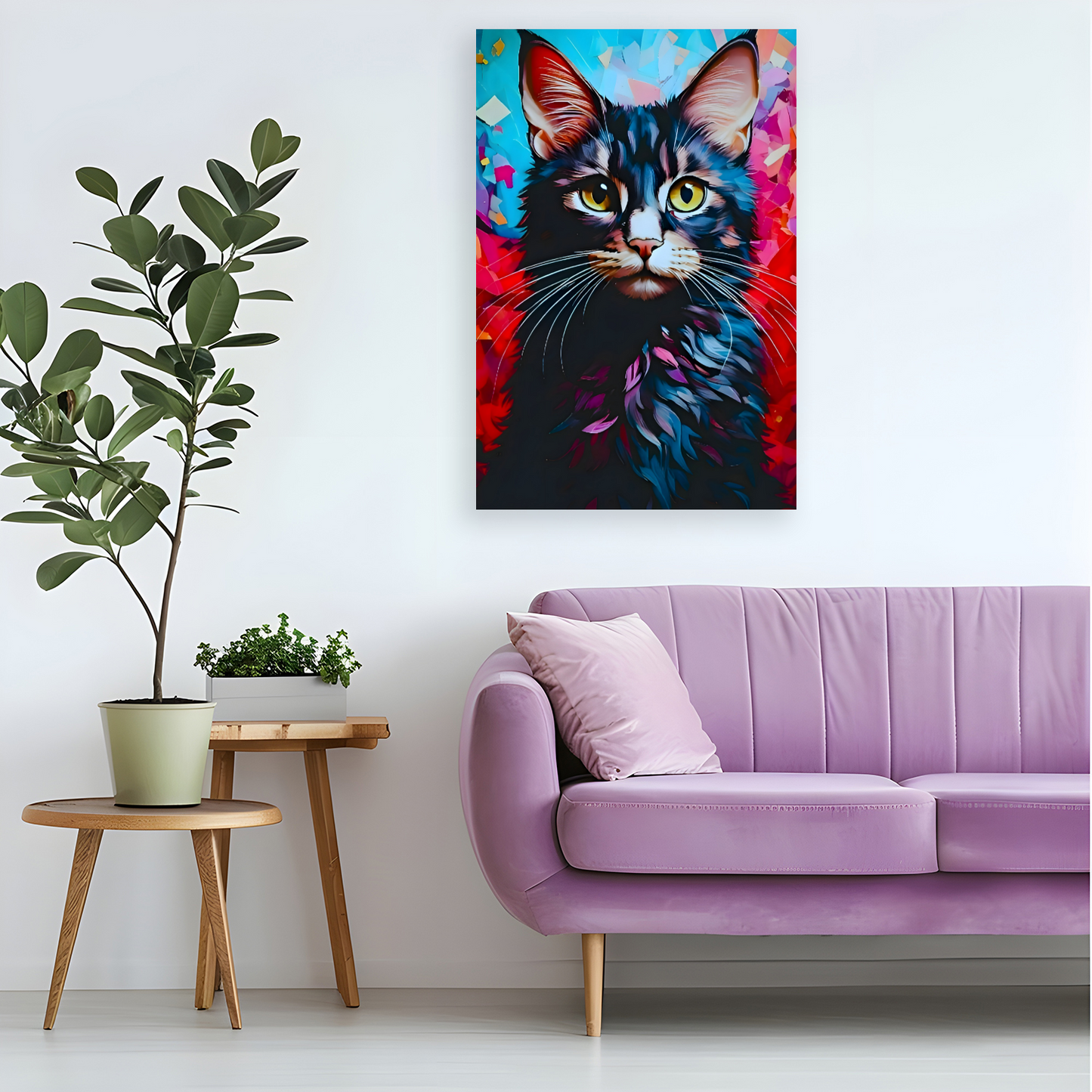 Tabby The Cat, Printed On High Quality Canvas, Vivid Colours, Unique Images, A Gift To Last A Lifetime..