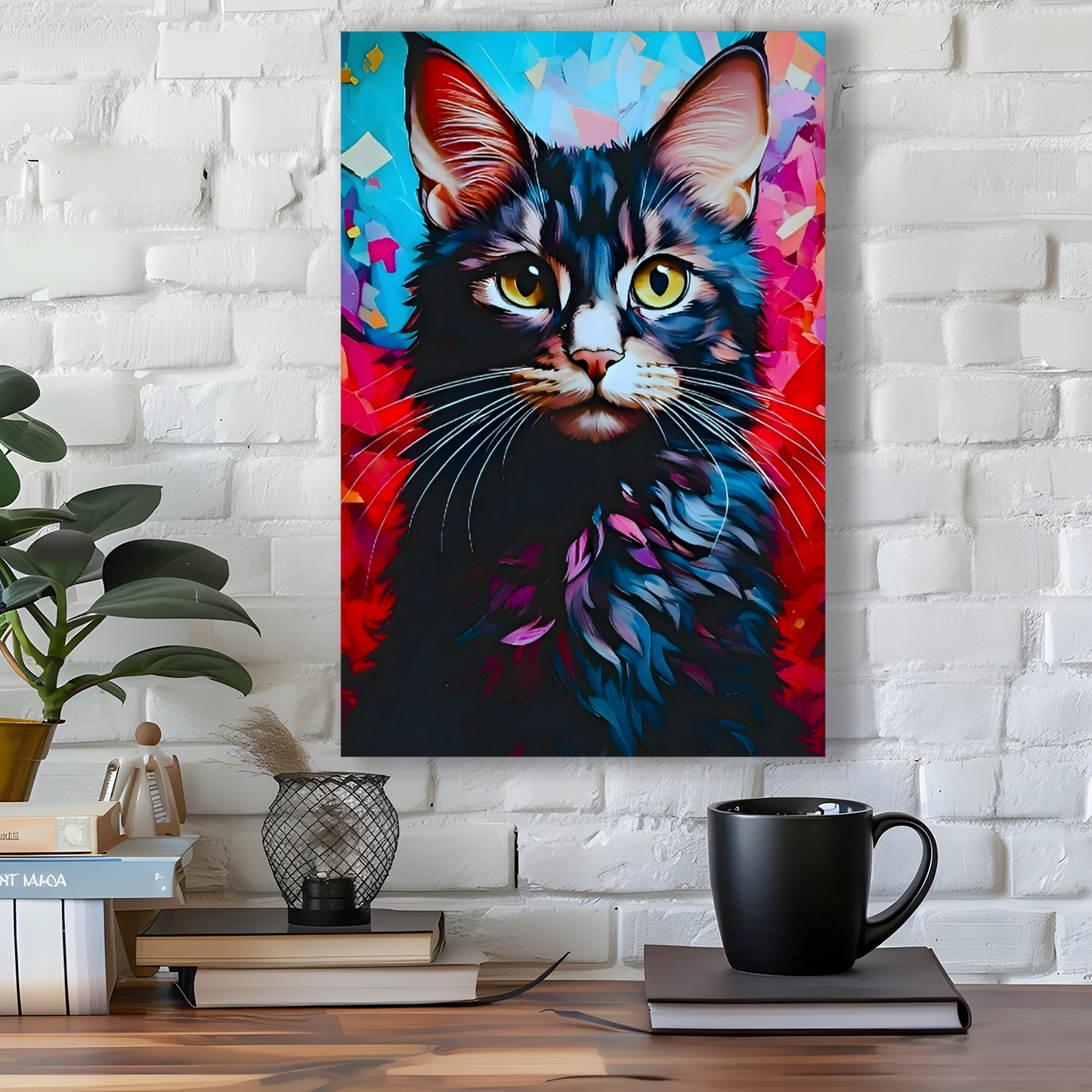 Tabby The Cat, Printed On High Quality Canvas, Vivid Colours, Unique Images, A Gift To Last A Lifetime..