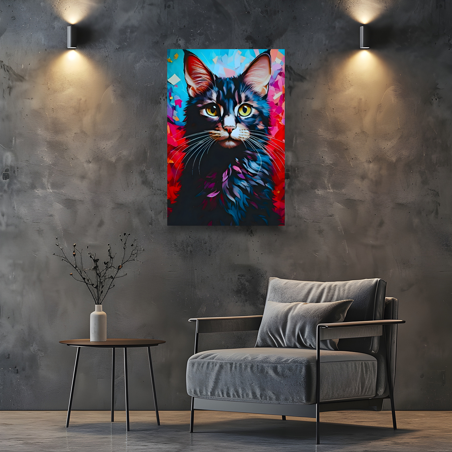 Tabby The Cat, Printed On High Quality Canvas, Vivid Colours, Unique Images, A Gift To Last A Lifetime..