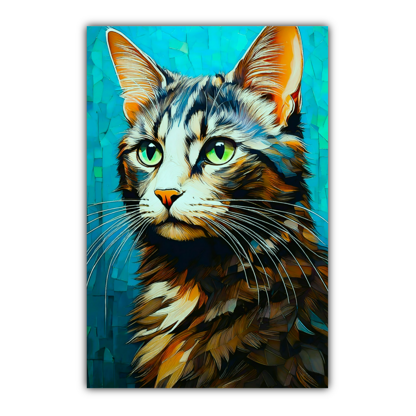 Cat 6, Printed On High Quality Canvas, Vivid Colours, Unique Images, A Gift To Last A Lifetime..