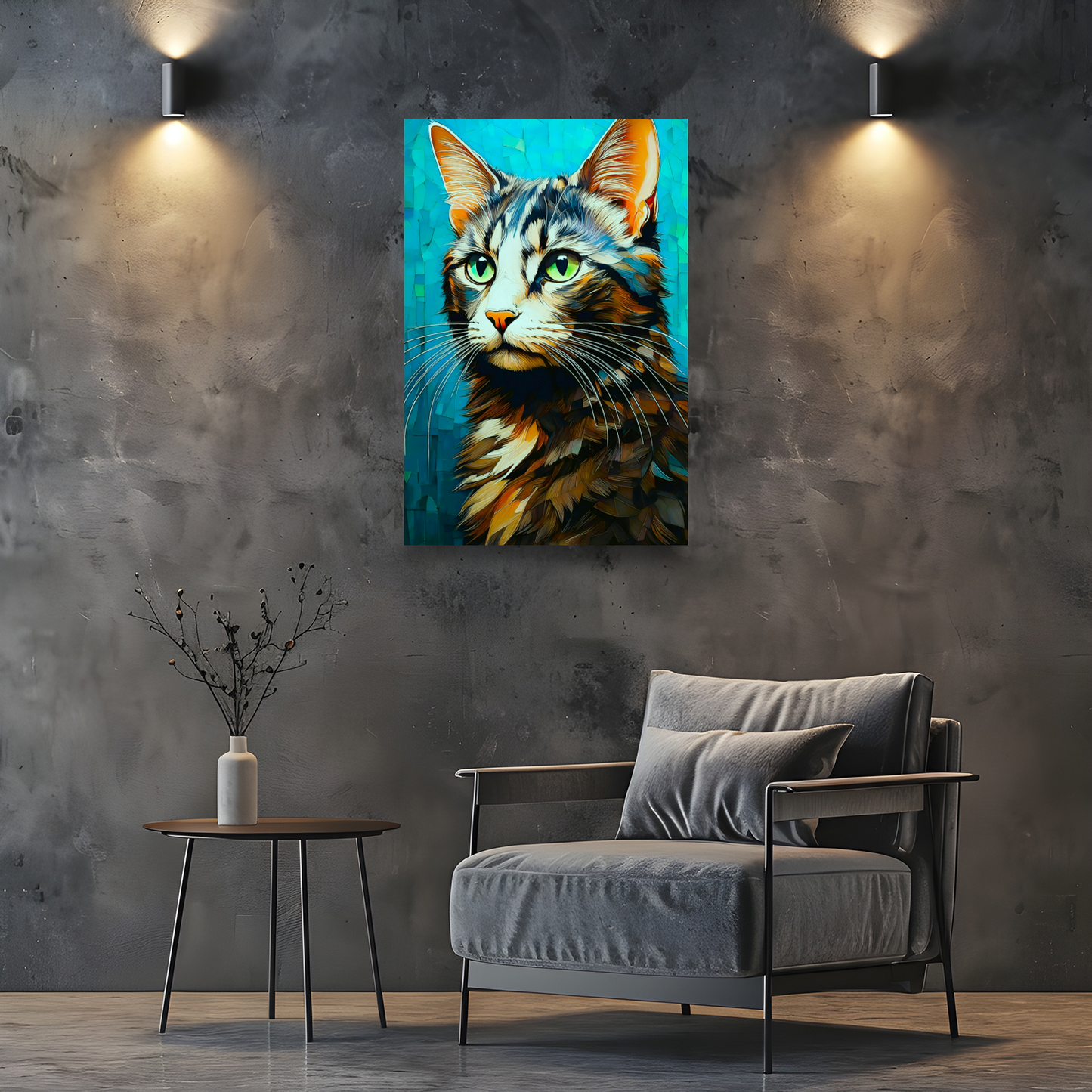 Cat 6, Printed On High Quality Canvas, Vivid Colours, Unique Images, A Gift To Last A Lifetime..