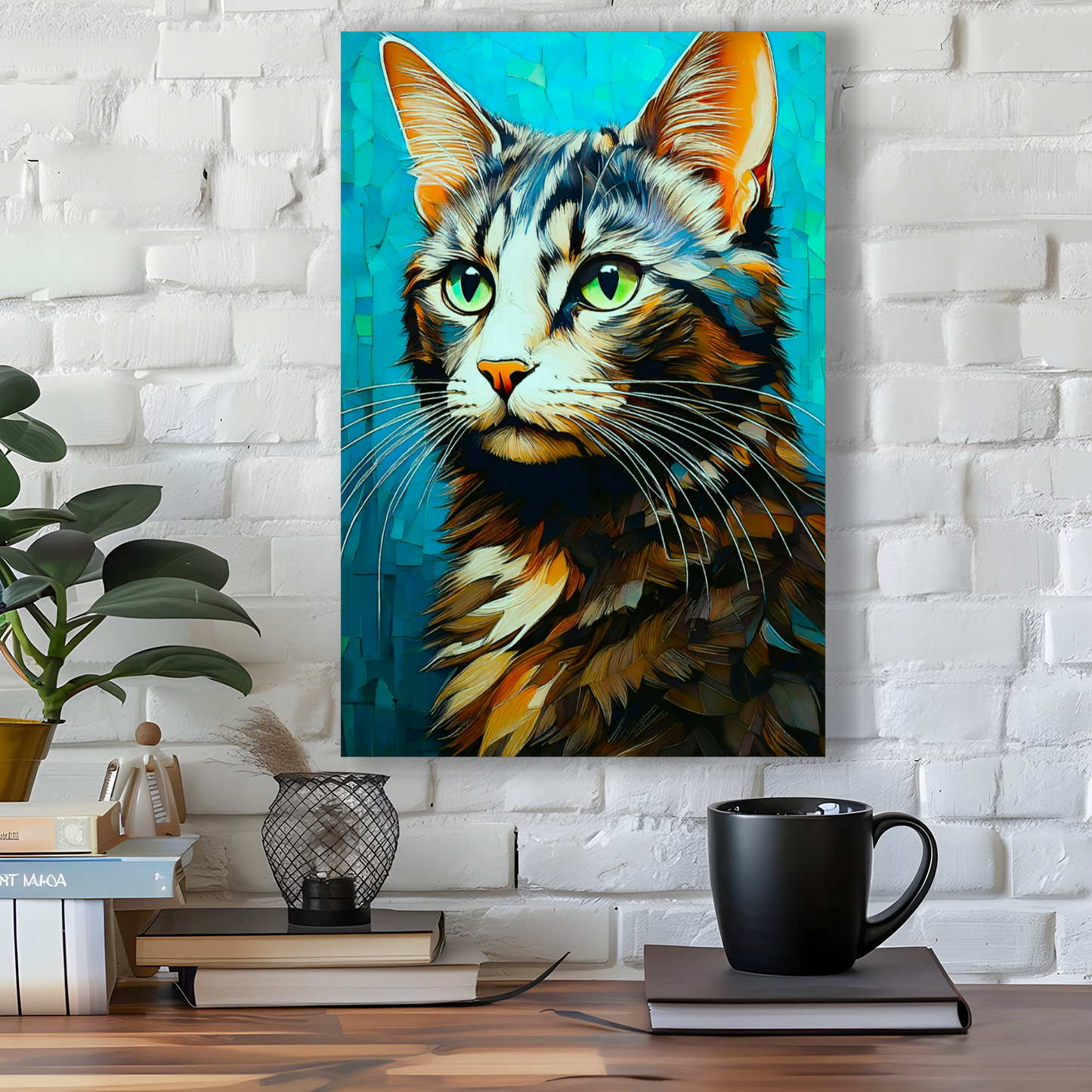 Cat 6, Printed On High Quality Canvas, Vivid Colours, Unique Images, A Gift To Last A Lifetime..