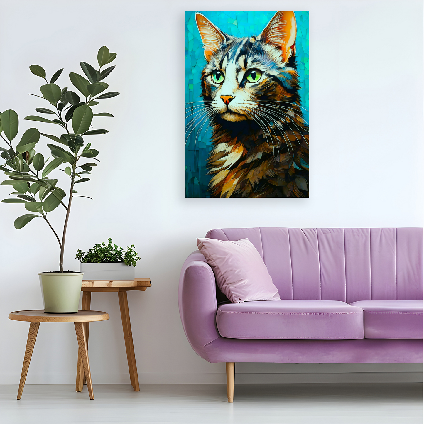 Cat 6, Printed On High Quality Canvas, Vivid Colours, Unique Images, A Gift To Last A Lifetime..