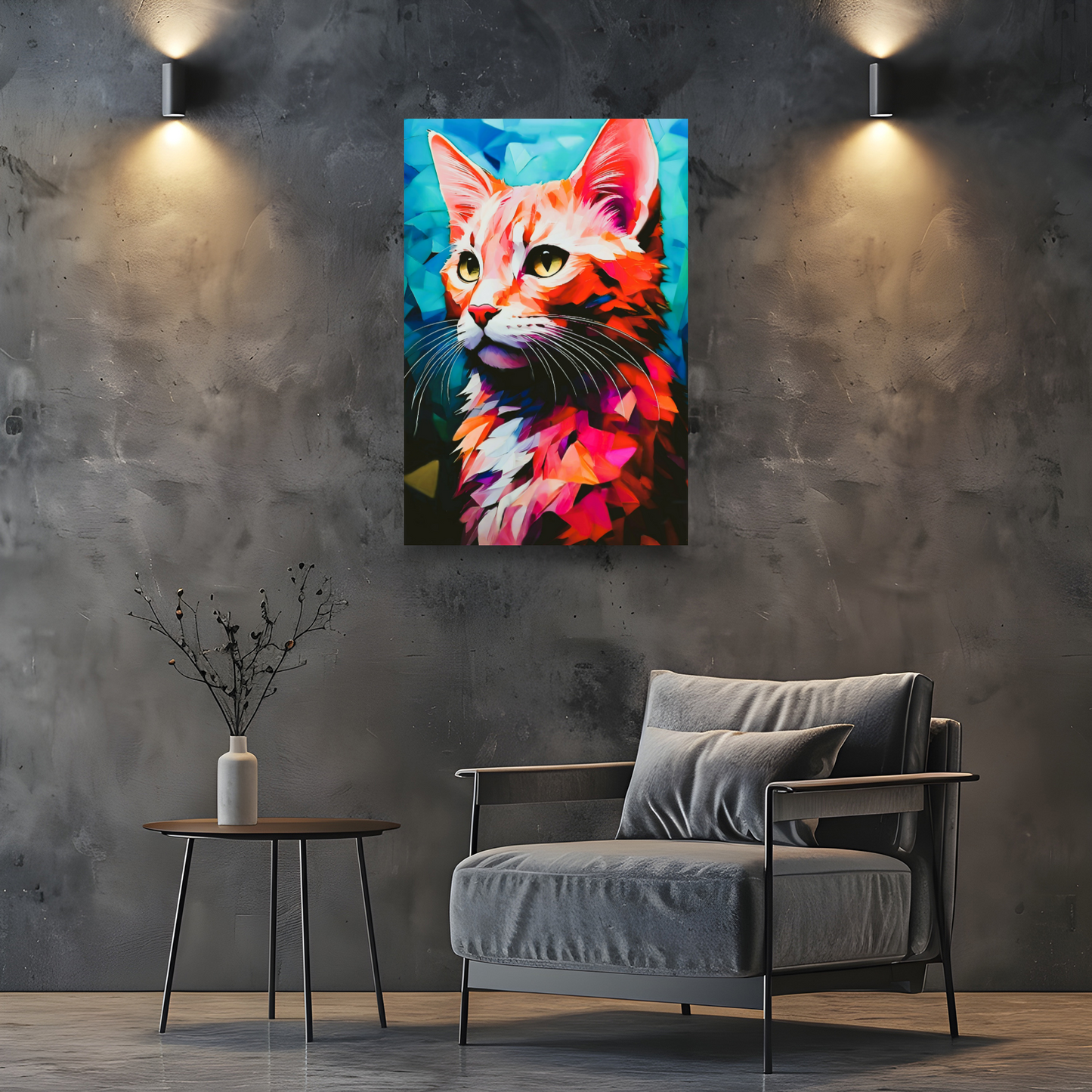 Cat 7, Printed On High Quality Canvas, Vivid Colours, Unique Images, A Gift To Last A Lifetime..