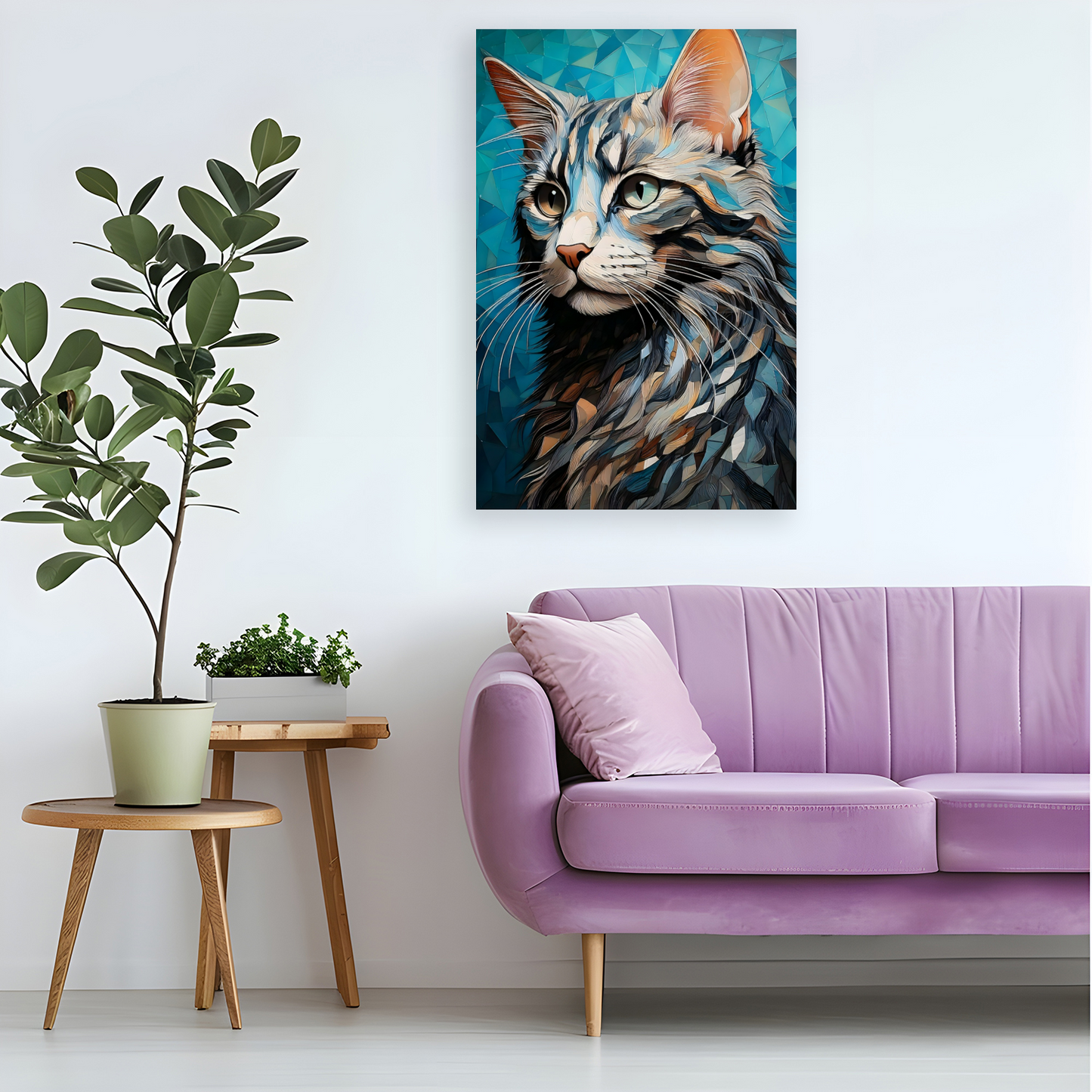 CAT 8, Printed On High Quality Canvas, Vivid Colours, Unique Images, A Gift To Last A Lifetime..