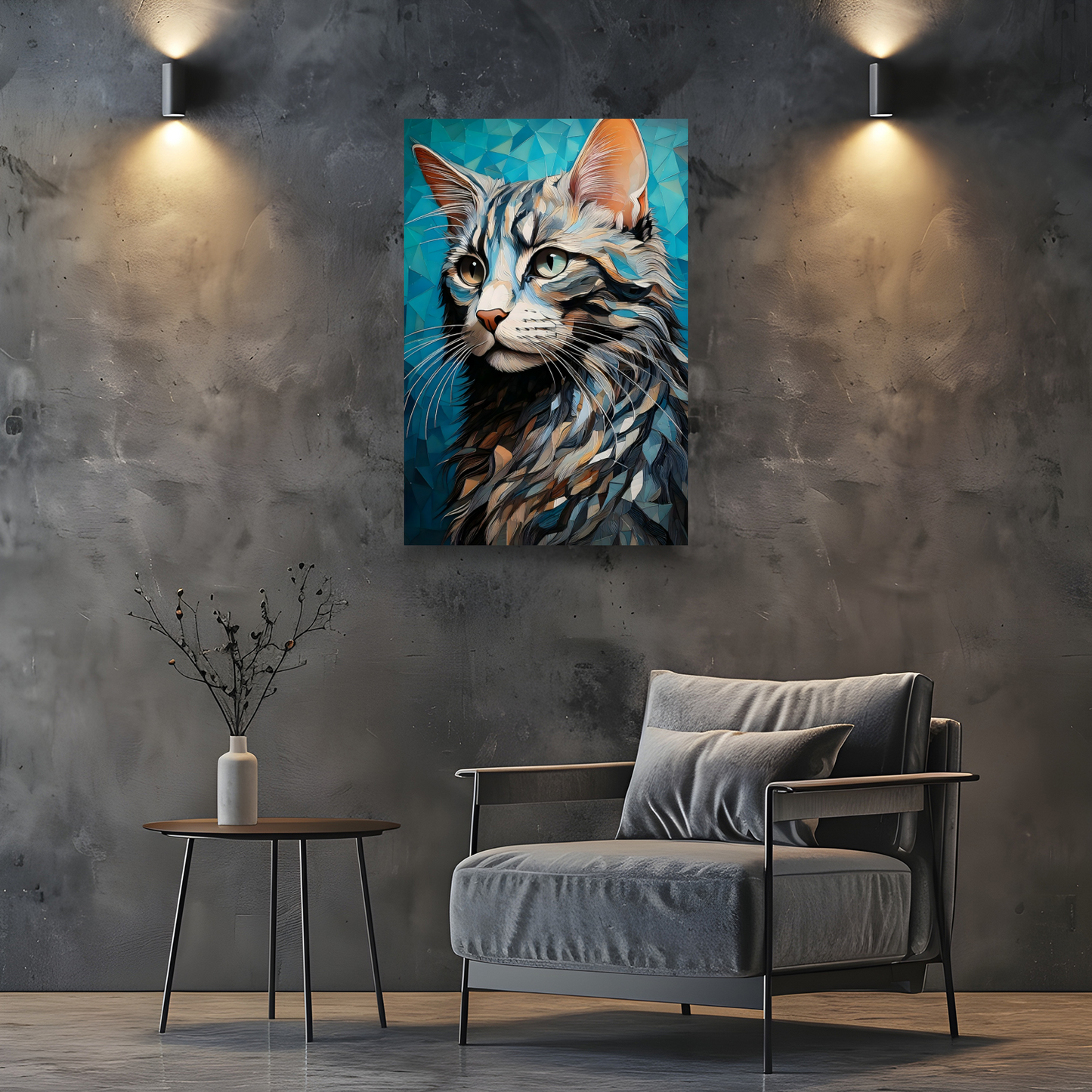 CAT 8, Printed On High Quality Canvas, Vivid Colours, Unique Images, A Gift To Last A Lifetime..