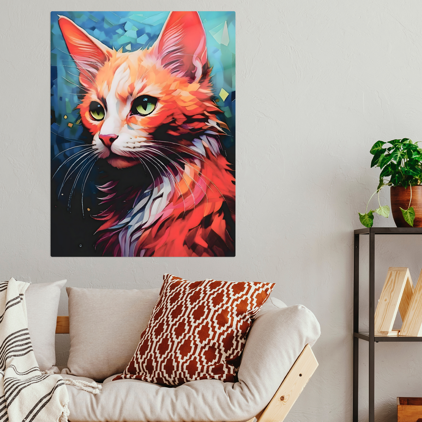 Cat A1, Printed On Gloss Aluminium To Enhance Colour And Detail, A Unique Gift That Will Lasts Forever...