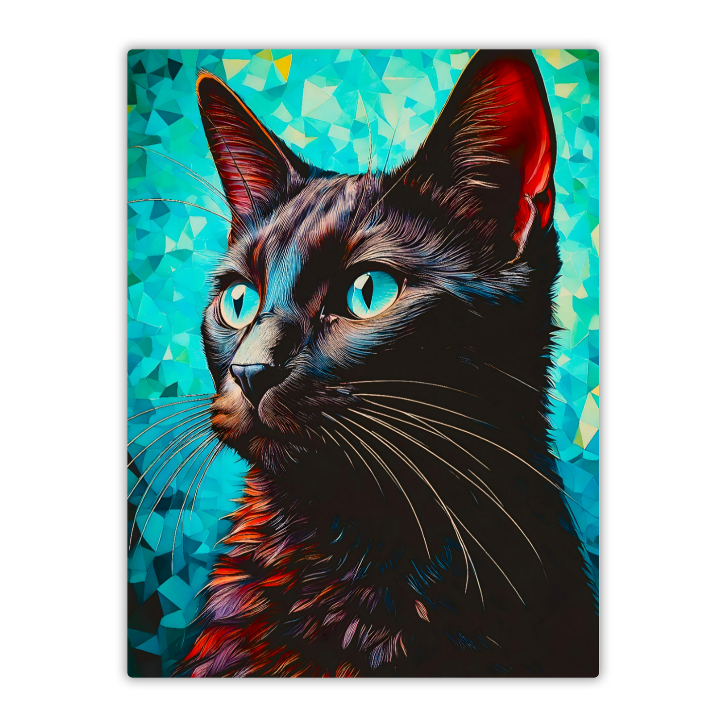 Cat A3, Printed On Gloss Aluminium To Enhance Colour And Detail, A Unique Gift That Will Lasts Forever...